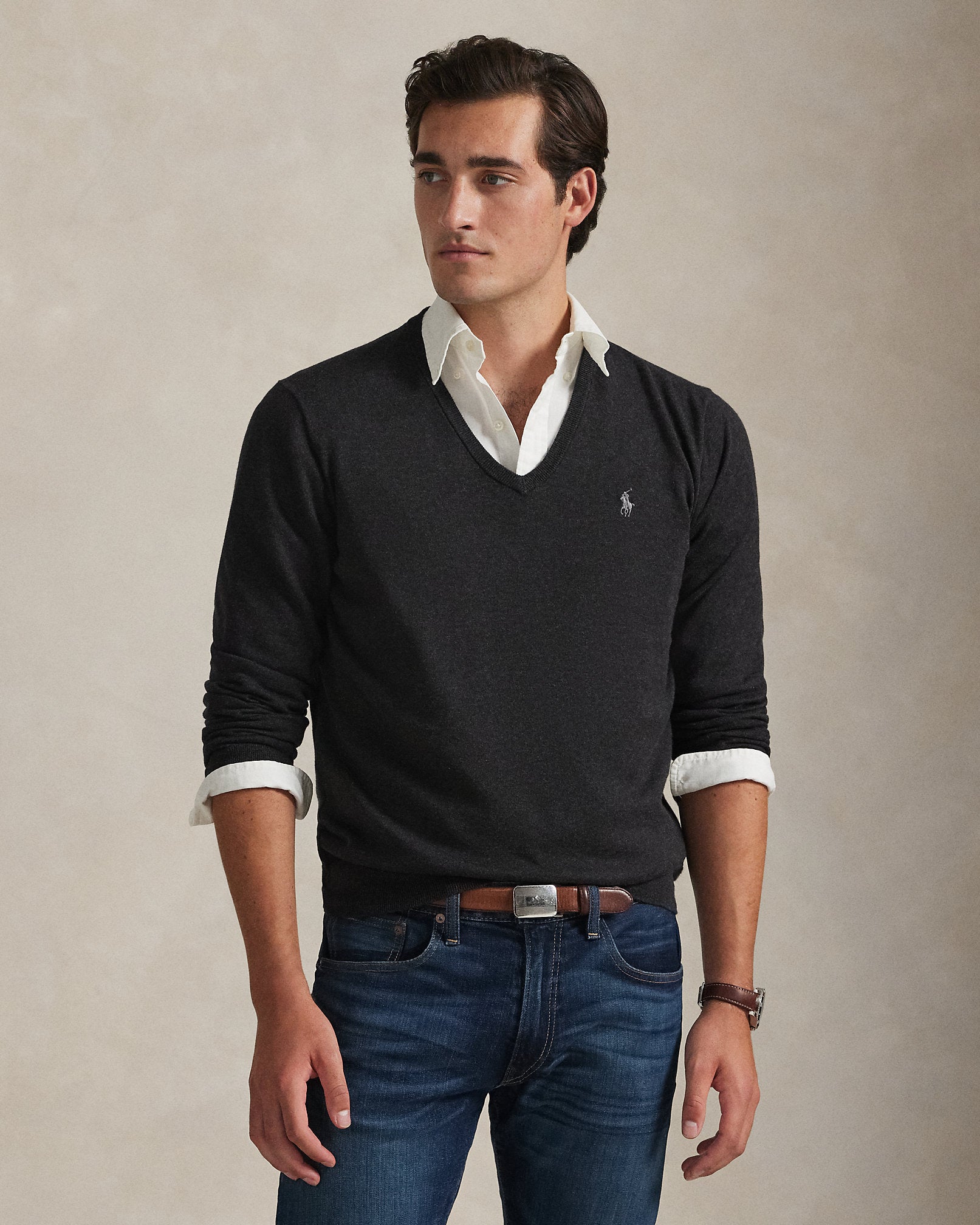 Ralph Lauren Cotton VNeck Sweater