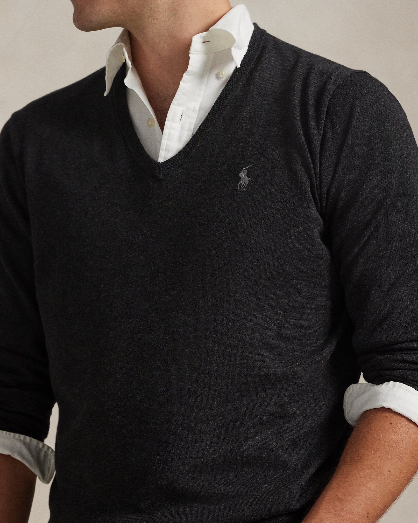 Ralph Lauren Cotton VNeck Sweater