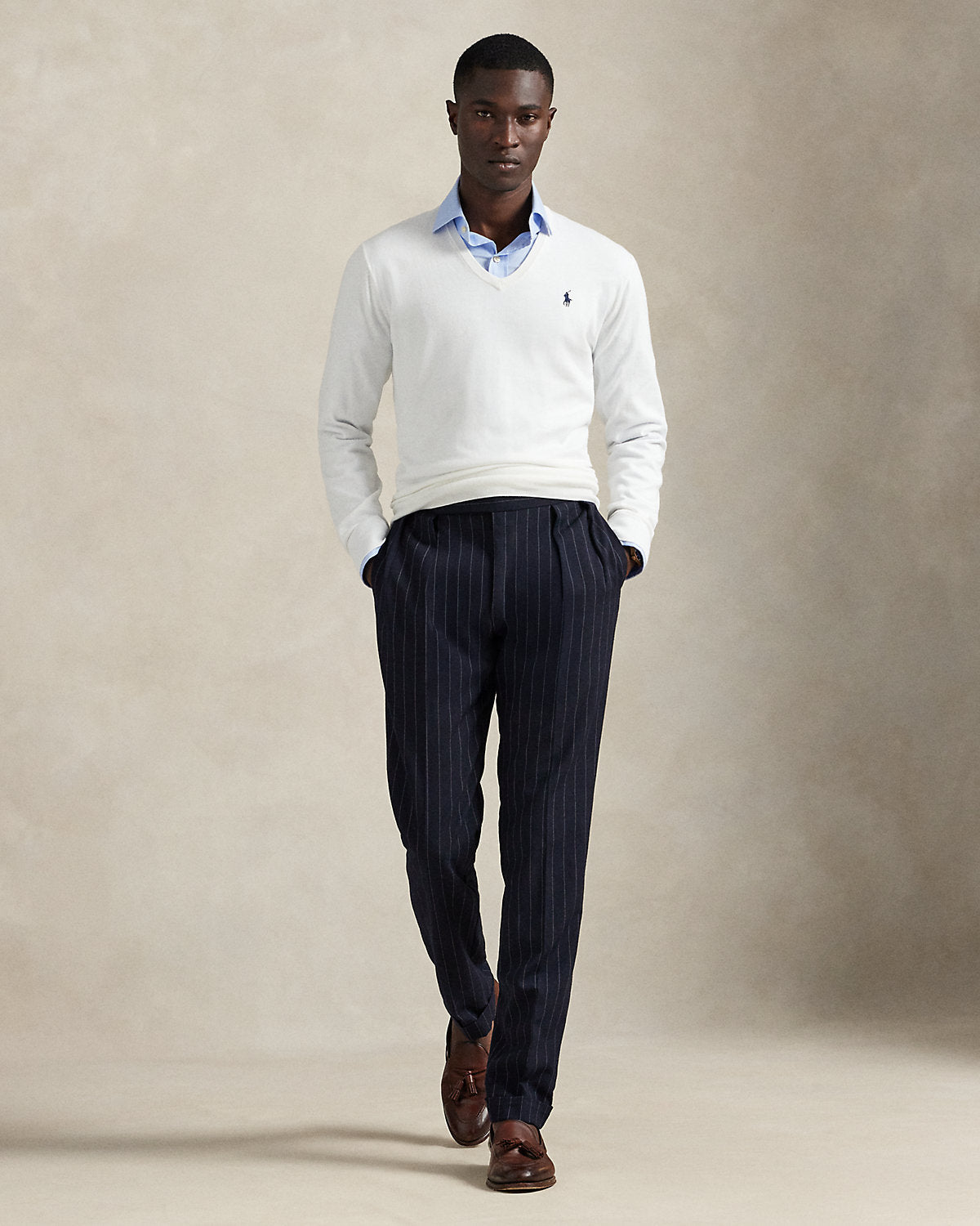Ralph Lauren Cotton VNeck Sweater