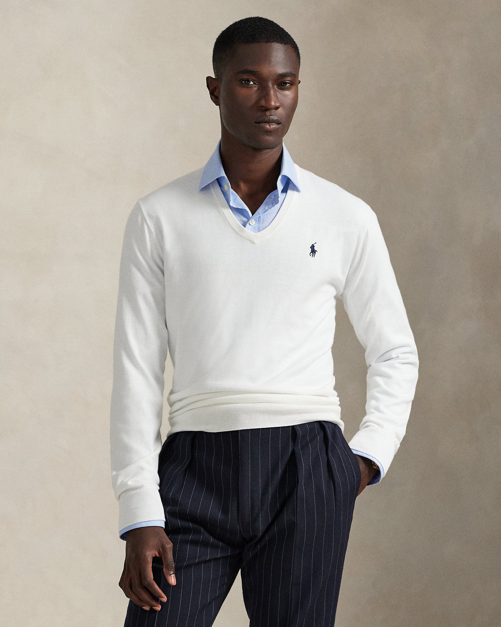 Ralph Lauren Cotton VNeck Sweater
