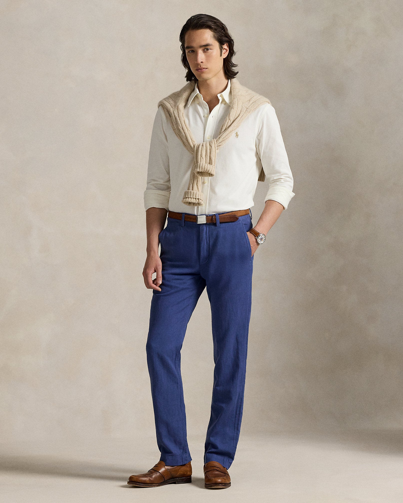 Ralph Lauren Straight Fit LinenCotton Pant