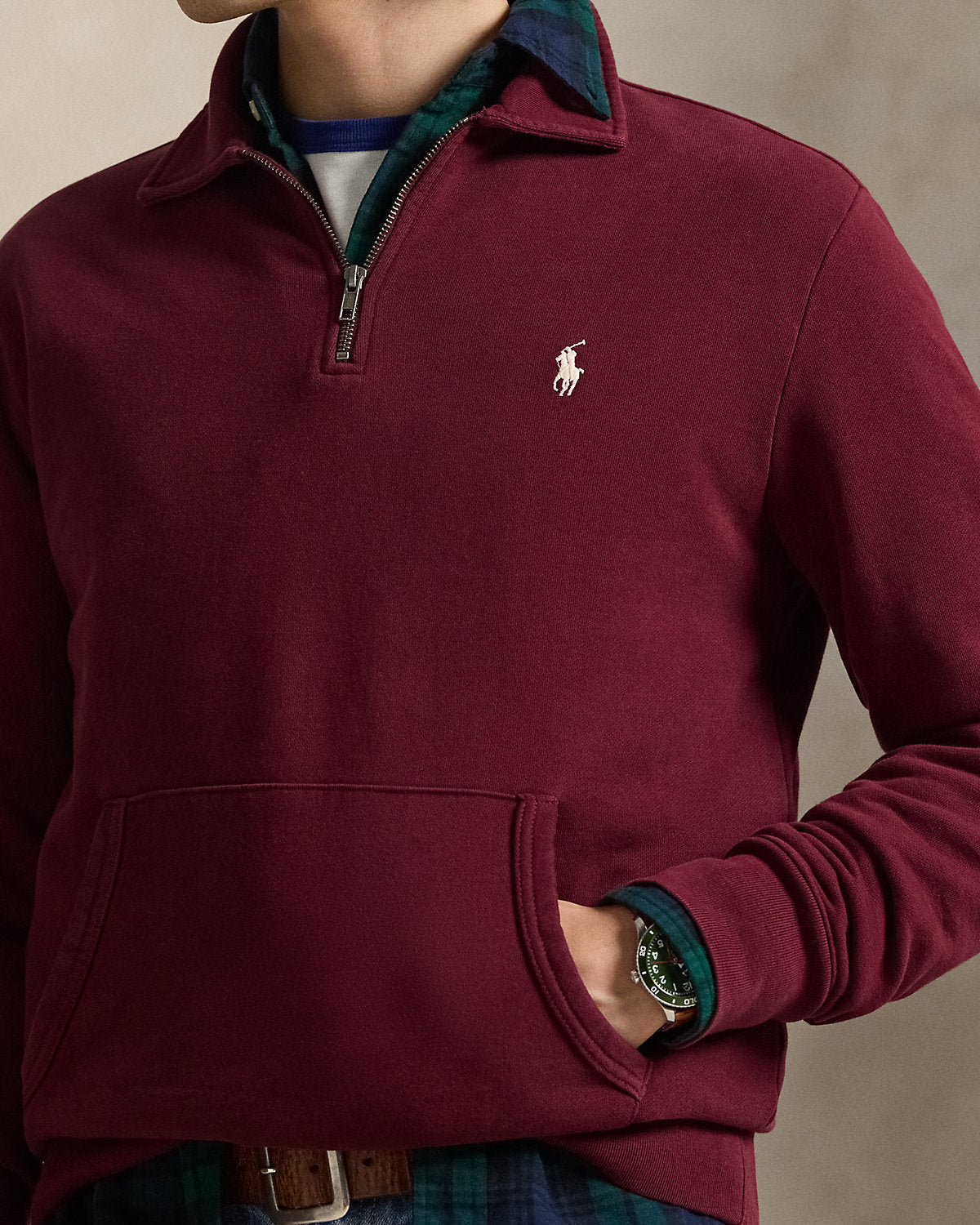 Ralph Lauren Loopback Fleece QuarterZip Sweatshirt