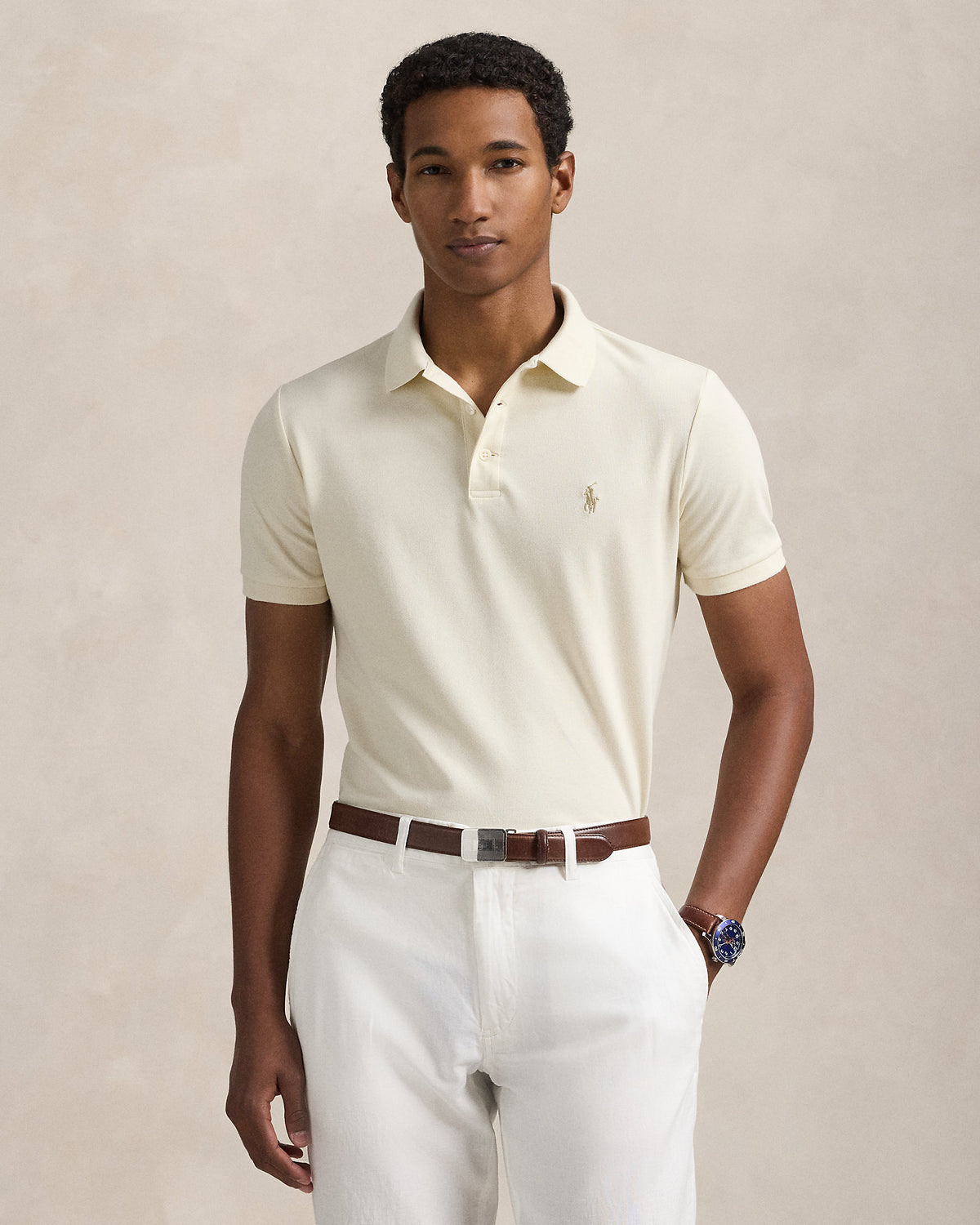 Ralph Lauren Custom Slim Fit Stretch Mesh Polo Shirt