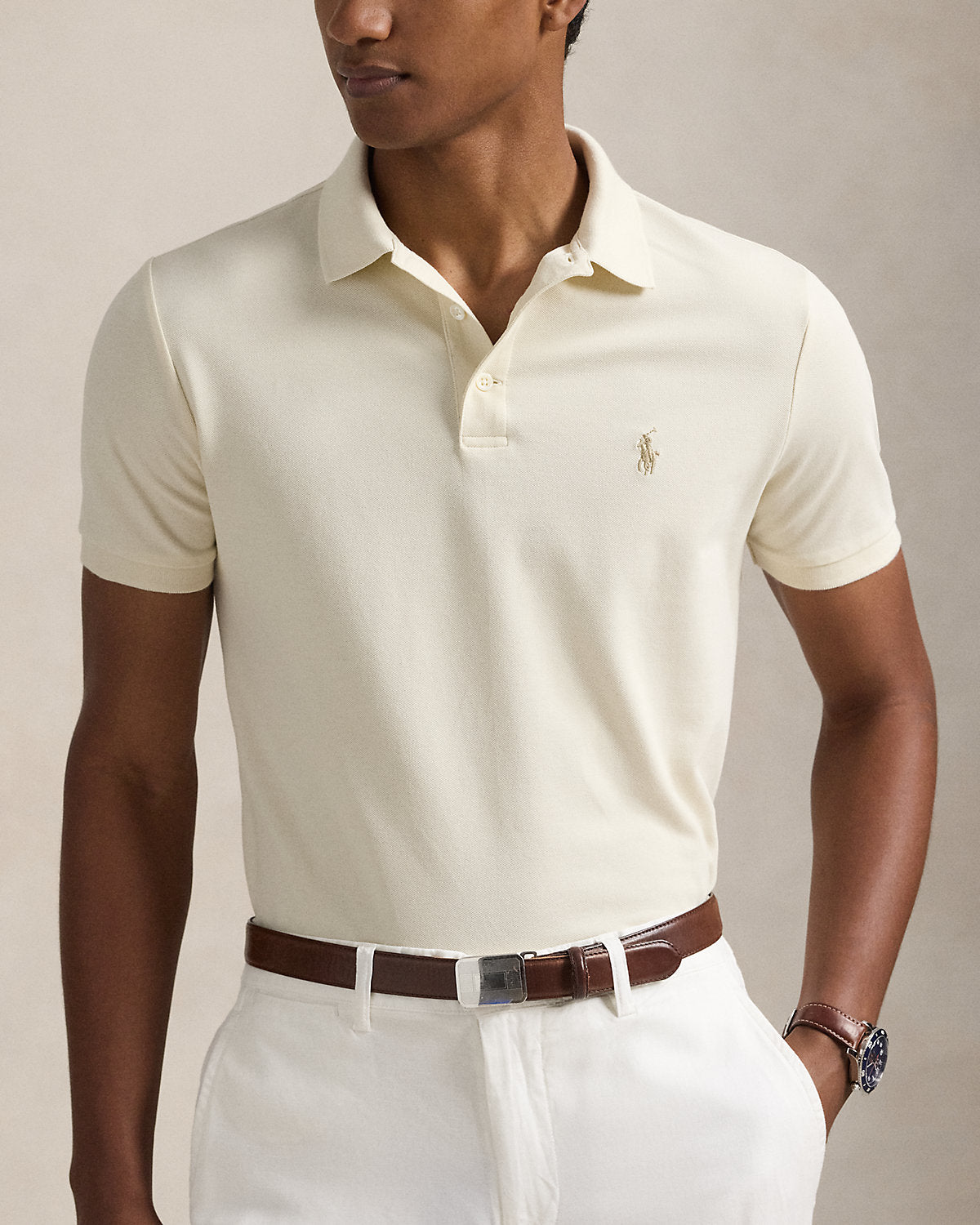 Ralph Lauren Custom Slim Fit Stretch Mesh Polo Shirt