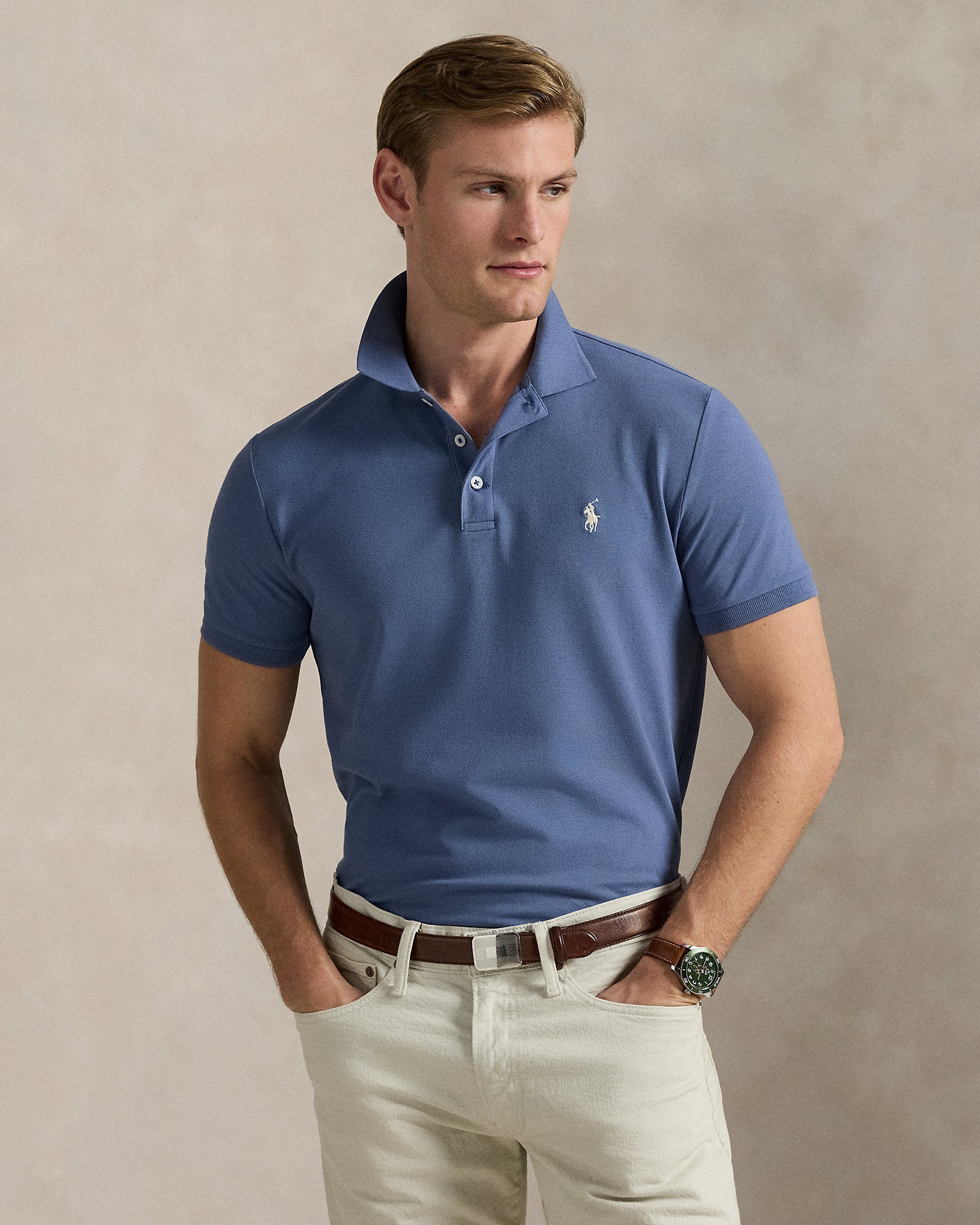 Ralph Lauren Custom Slim Fit Stretch Mesh Polo Shirt