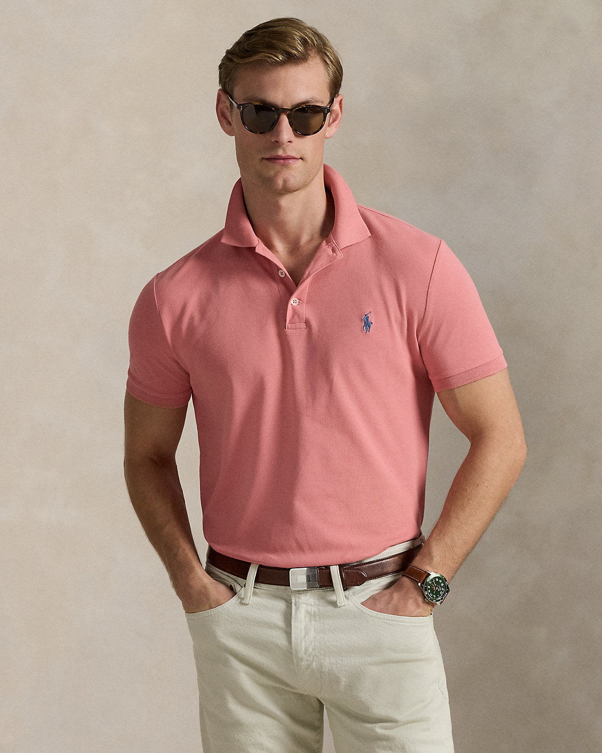 Ralph Lauren Custom Slim Fit Stretch Mesh Polo Shirt