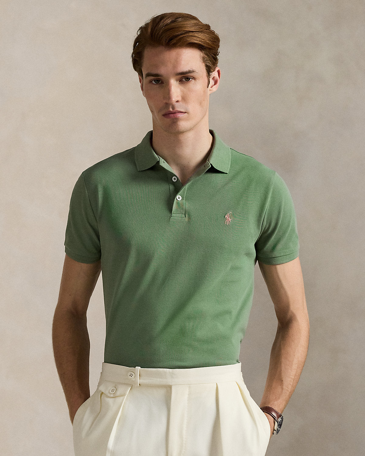 Ralph Lauren Custom Slim Fit Stretch Mesh Polo Shirt
