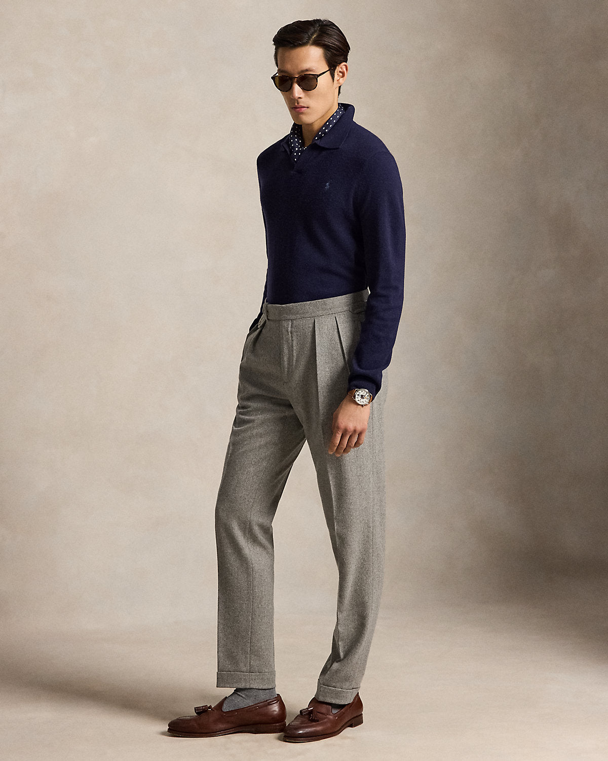 Ralph Lauren Wool JohnnyCollar Sweater