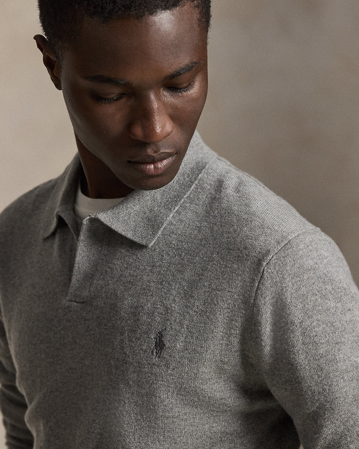Ralph Lauren Wool JohnnyCollar Sweater