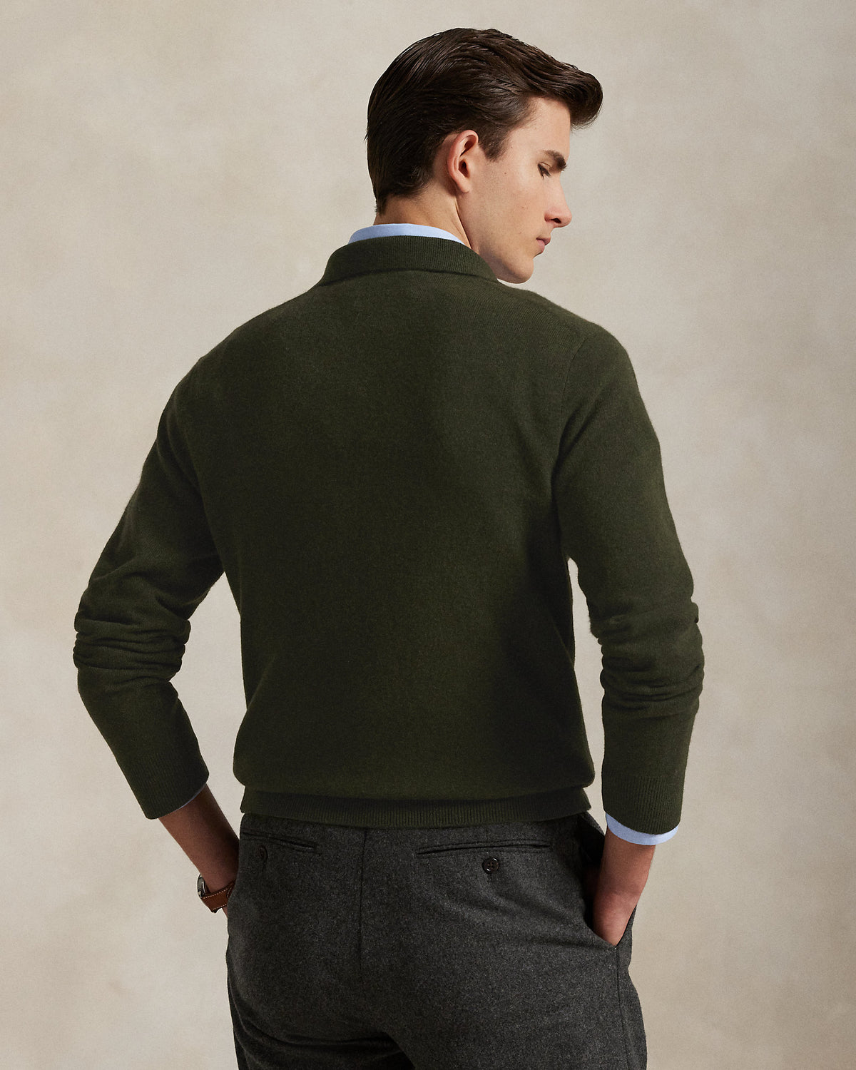 Ralph Lauren Wool JohnnyCollar Sweater