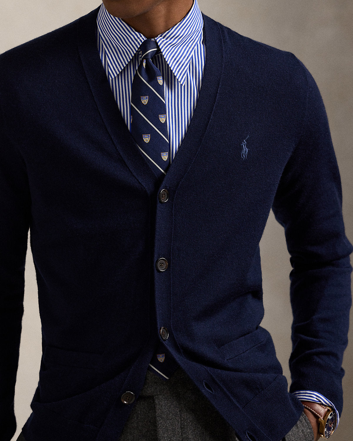 Ralph Lauren Slim Fit Washable Wool VNeck Cardigan