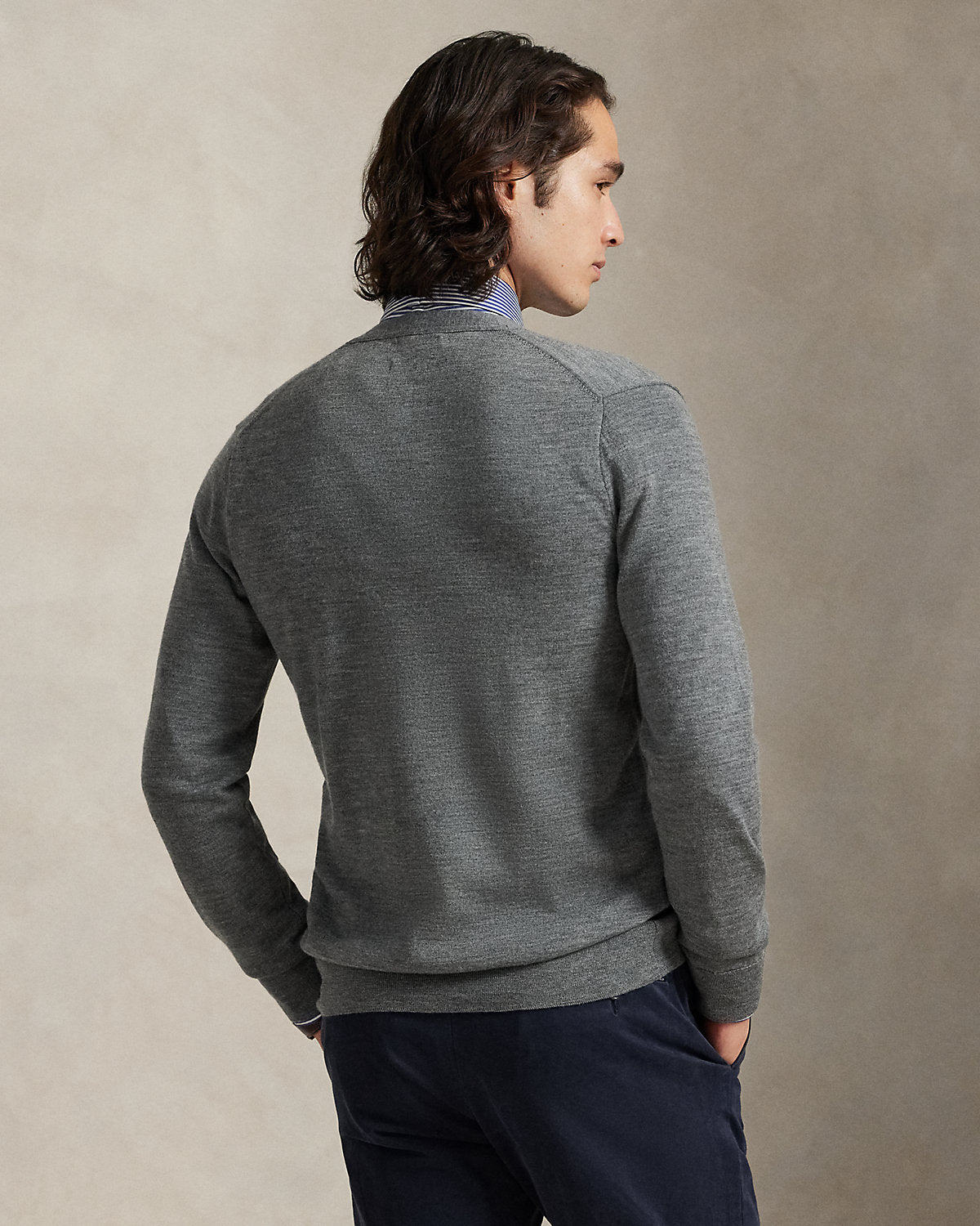 Ralph Lauren Slim Fit Washable Wool VNeck Cardigan