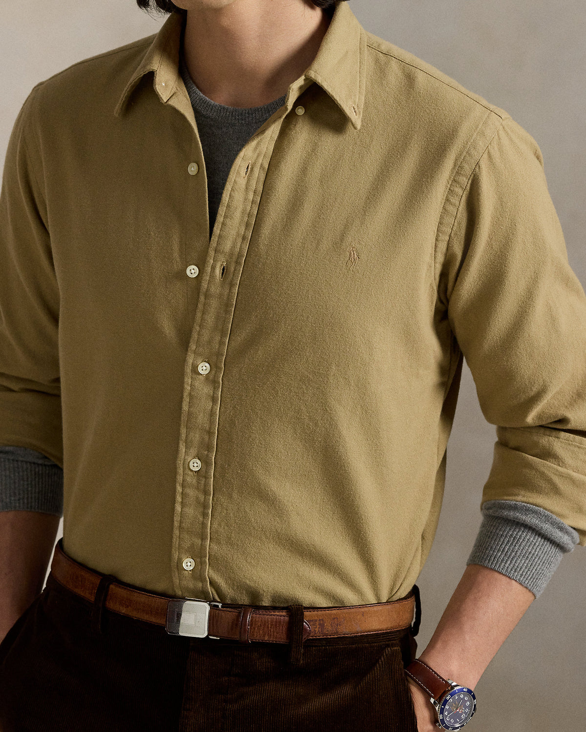 Ralph Lauren Classic Fit Brushed Flannel Shirt