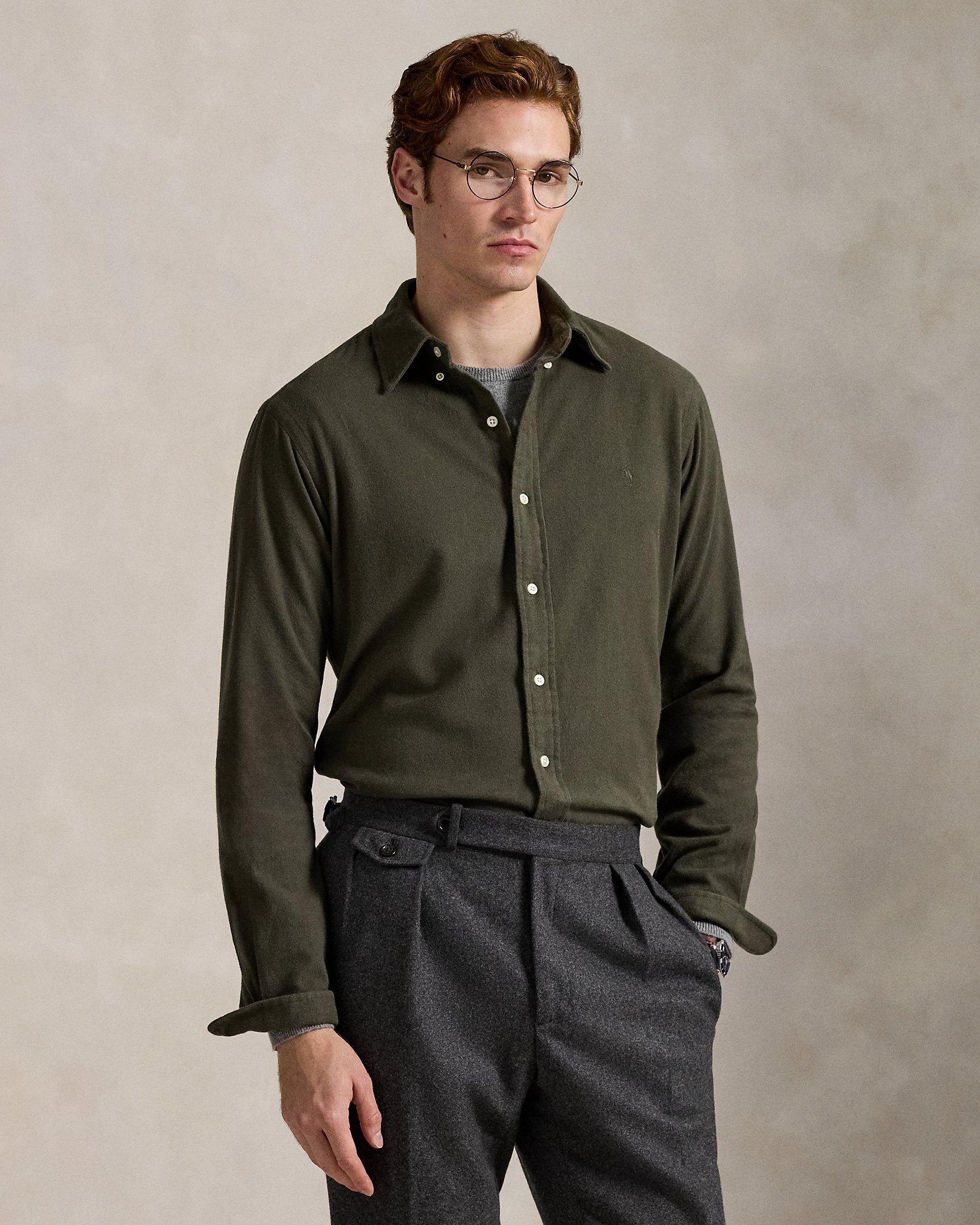 Ralph Lauren Classic Fit Brushed Flannel Shirt