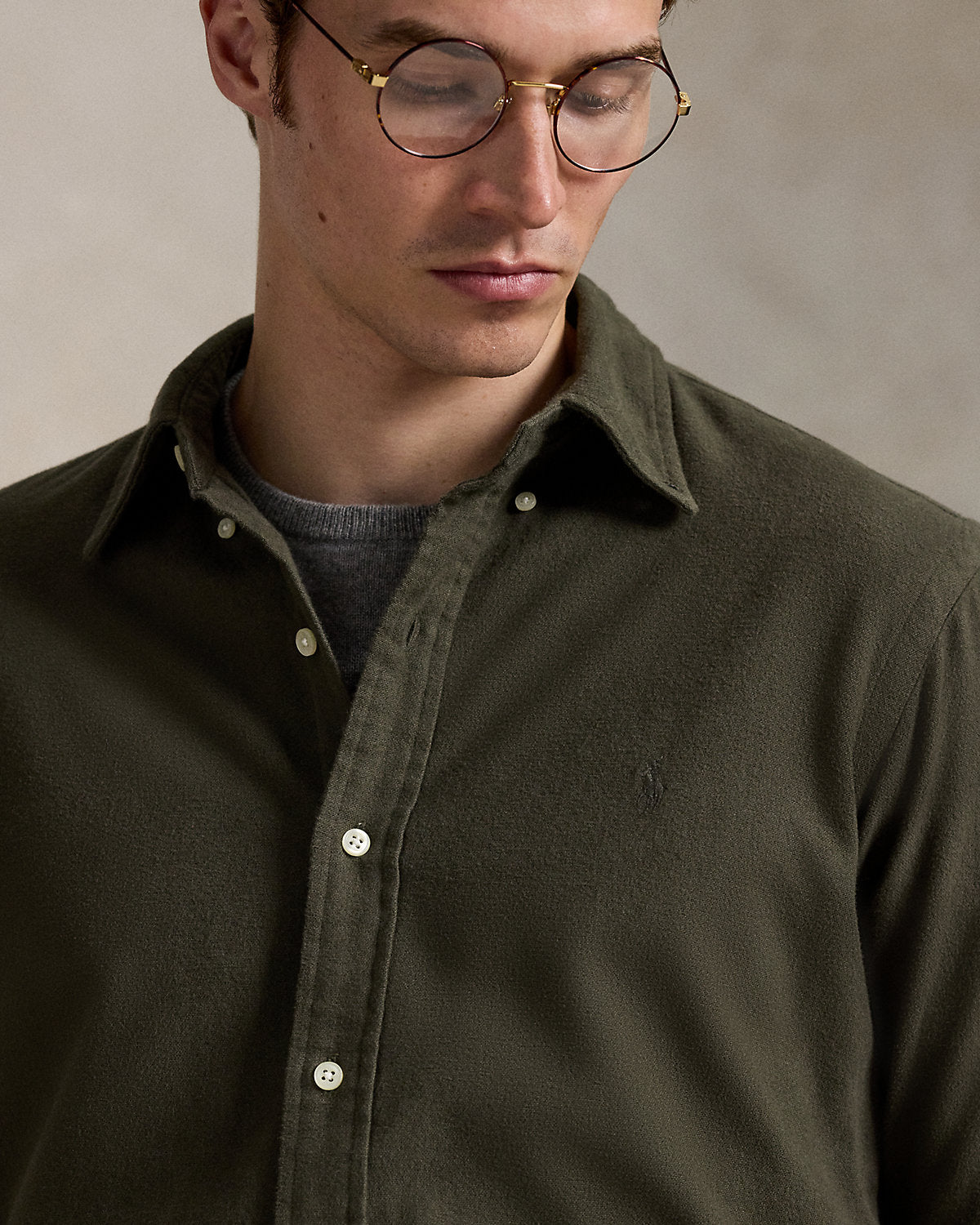 Ralph Lauren Classic Fit Brushed Flannel Shirt