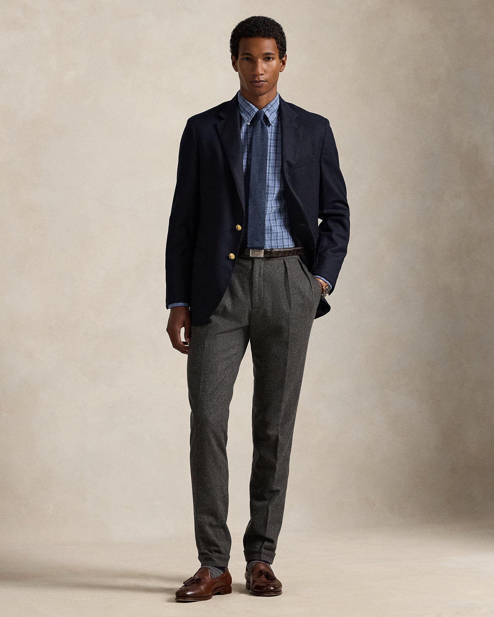 Ralph Lauren Classic Fit Plaid Brushed Oxford Shirt