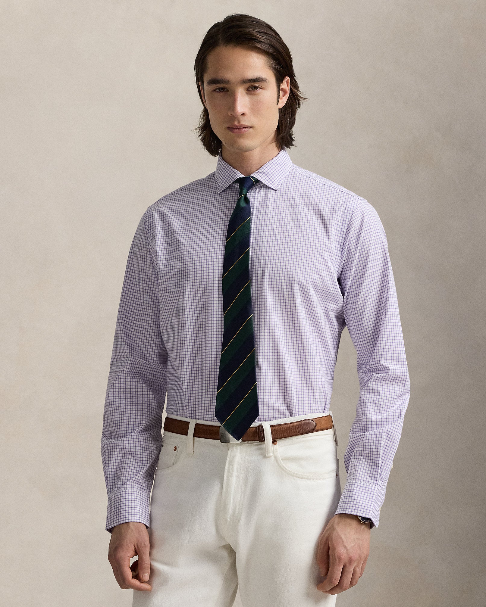 Ralph Lauren Classic Fit Glen Plaid Poplin Shirt