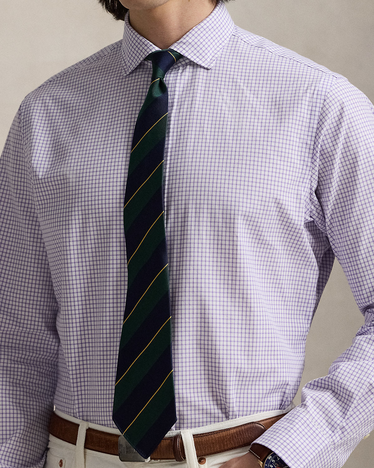 Ralph Lauren Classic Fit Glen Plaid Poplin Shirt