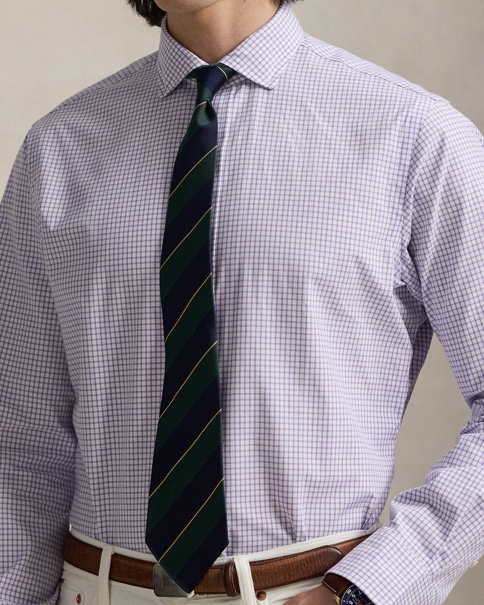 Ralph Lauren Classic Fit Glen Plaid Poplin Shirt