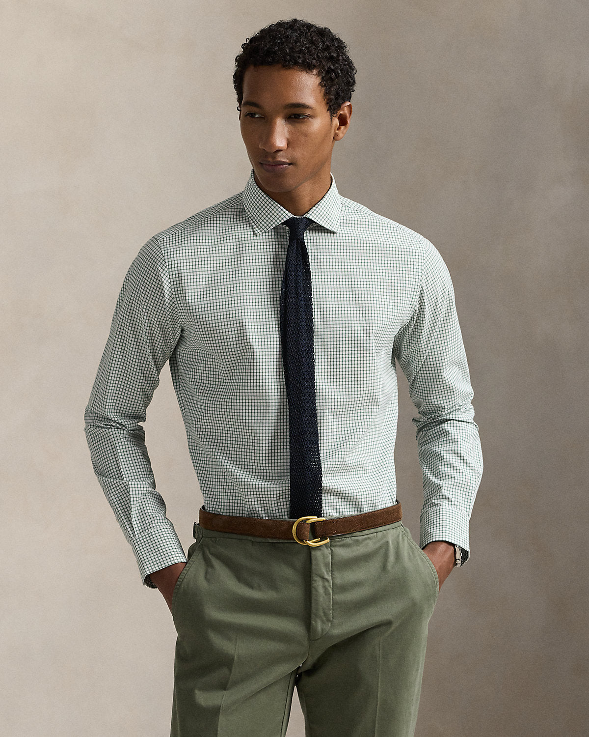 Ralph Lauren Classic Fit Glen Plaid Poplin Shirt