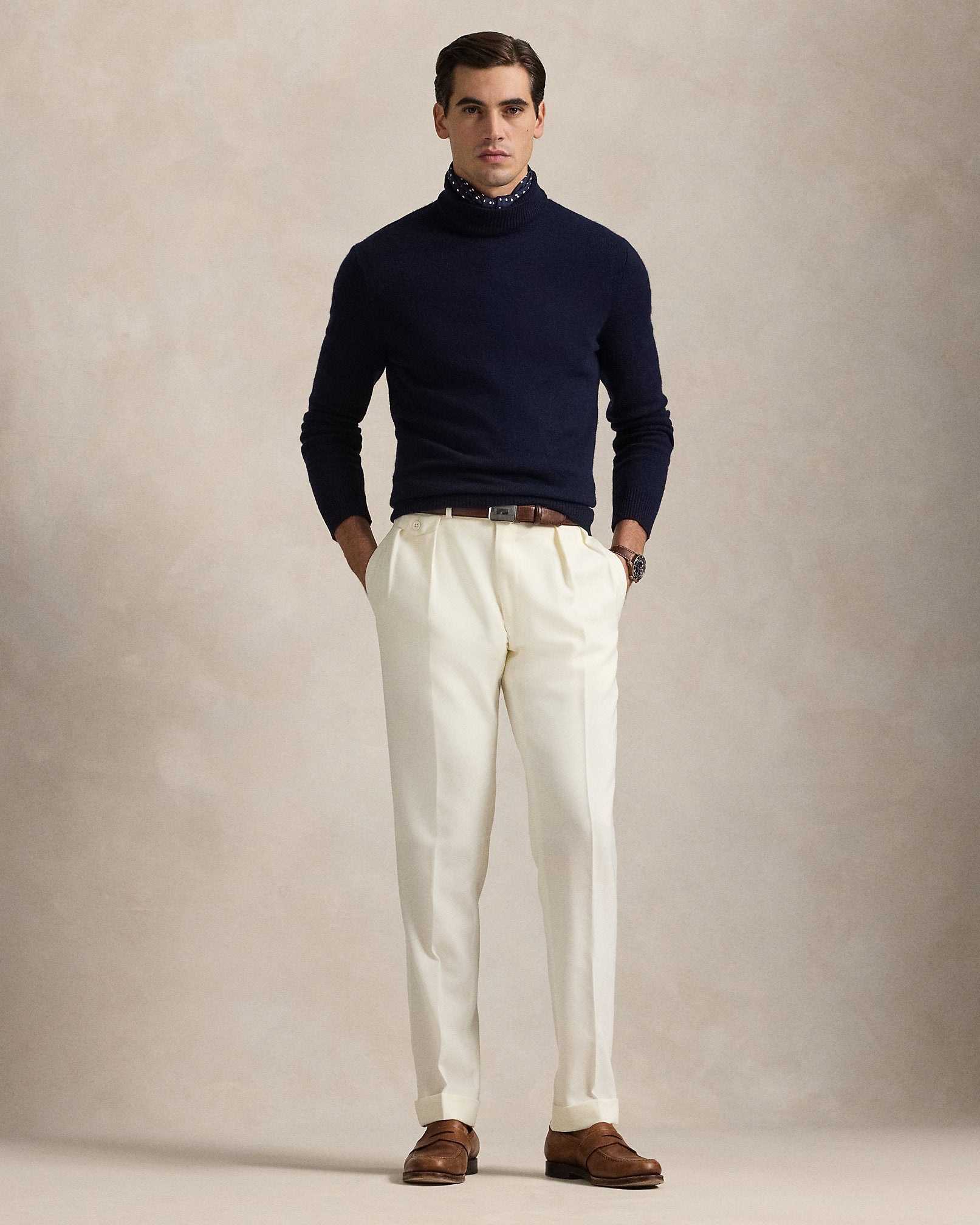 Ralph Lauren WoolCotton Turtleneck Sweater