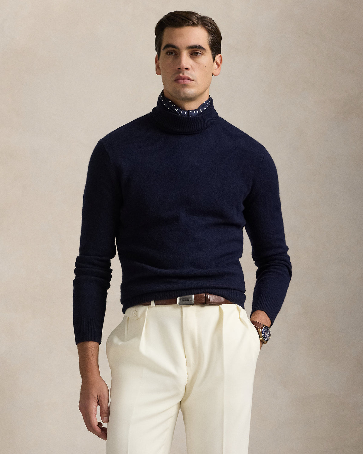 Ralph Lauren WoolCotton Turtleneck Sweater