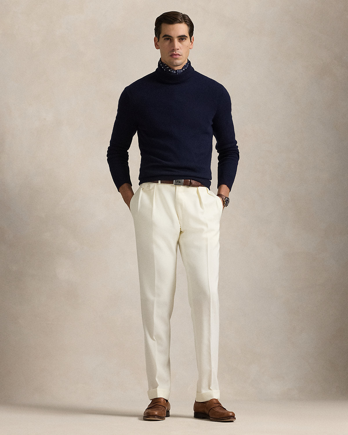 Ralph Lauren WoolCotton Turtleneck Sweater