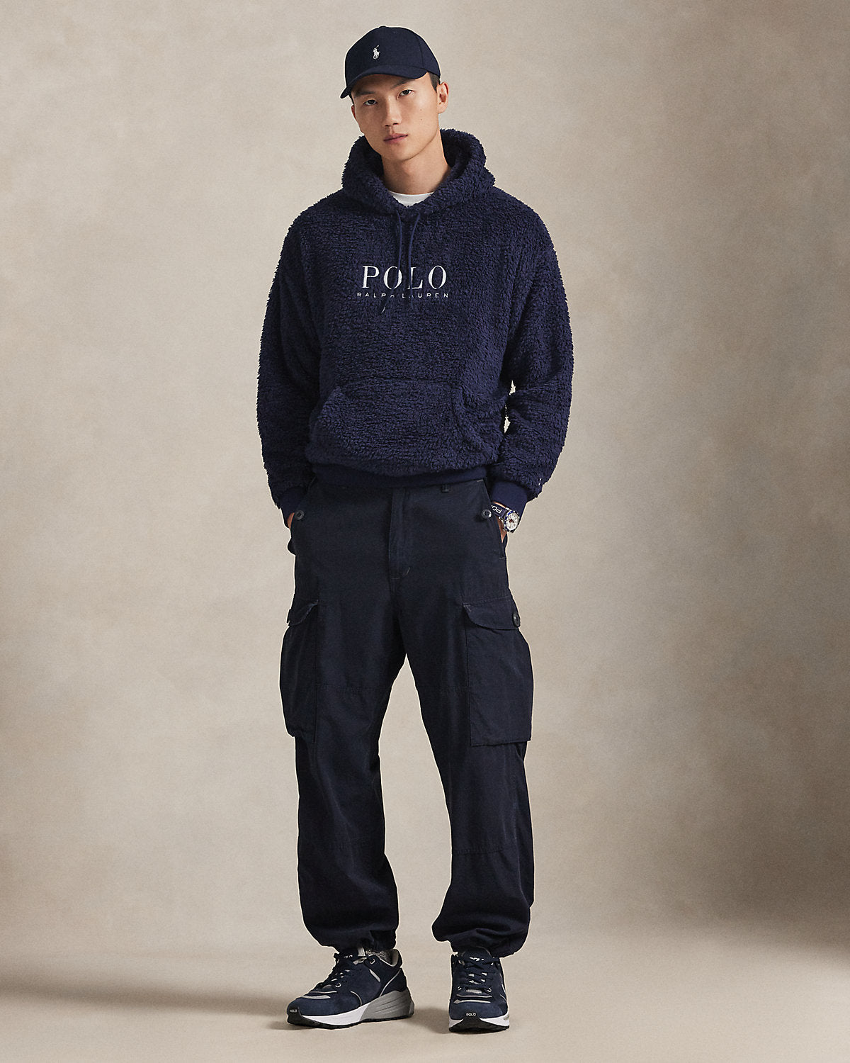 Ralph Lauren Logo Pile Fleece Hoodie