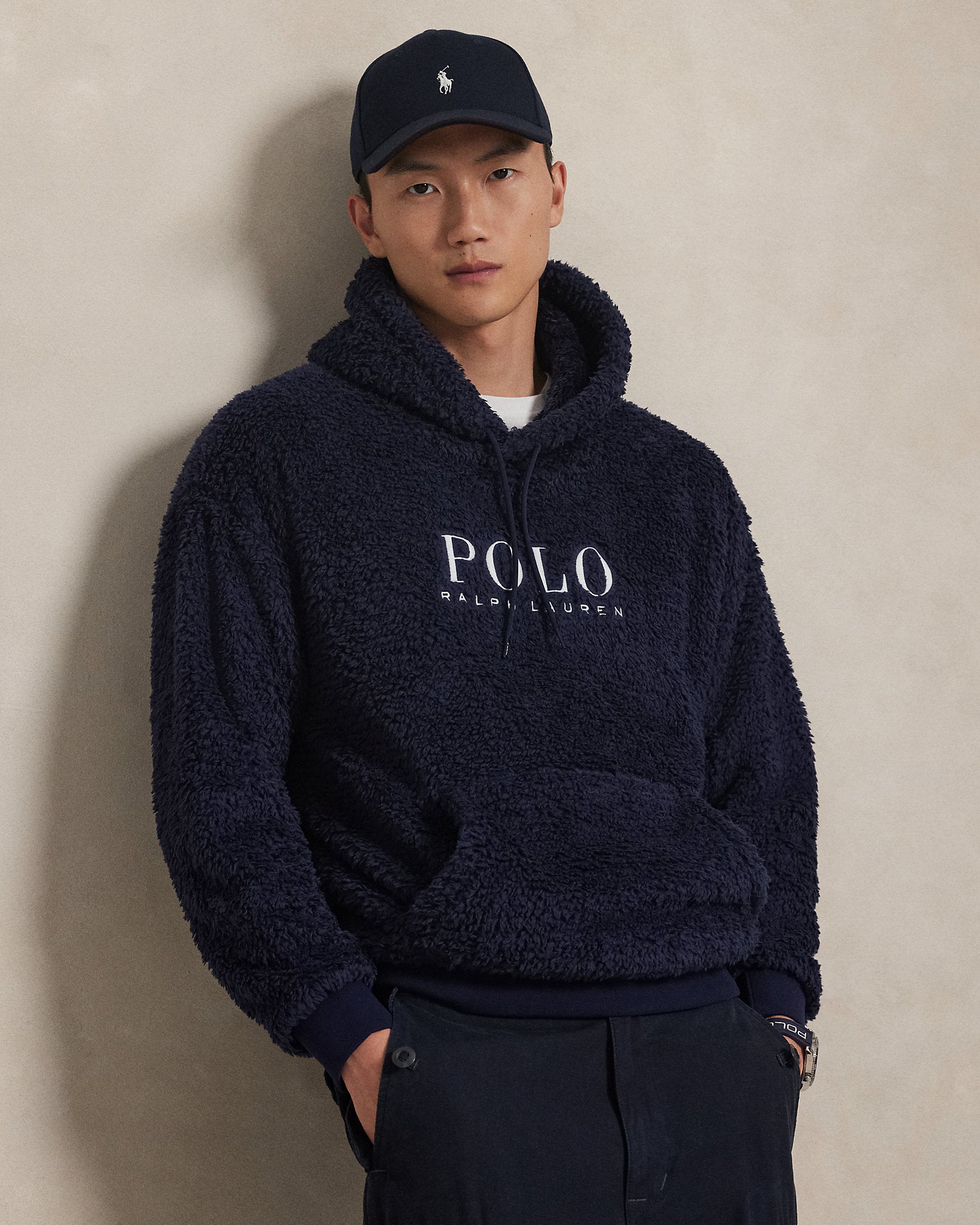 Ralph Lauren Logo Pile Fleece Hoodie