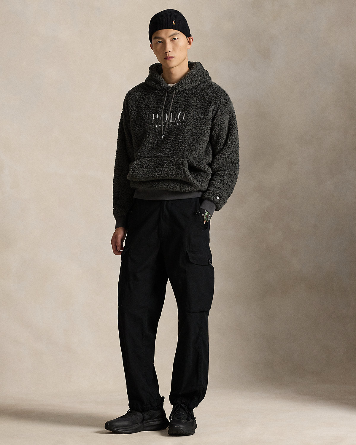 Ralph Lauren Logo Pile Fleece Hoodie