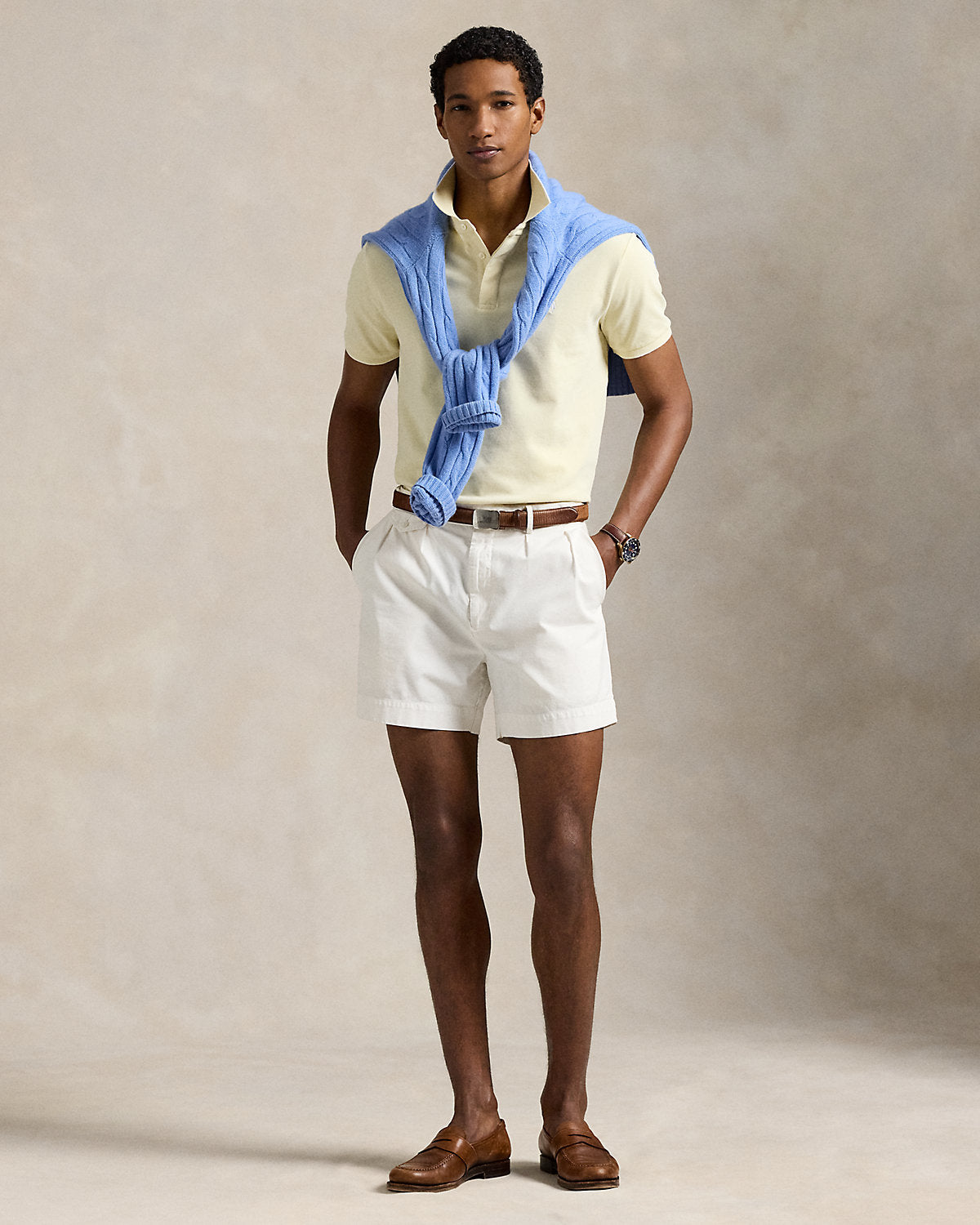 Ralph Lauren Custom Slim Fit Stretch Oxford Mesh Polo