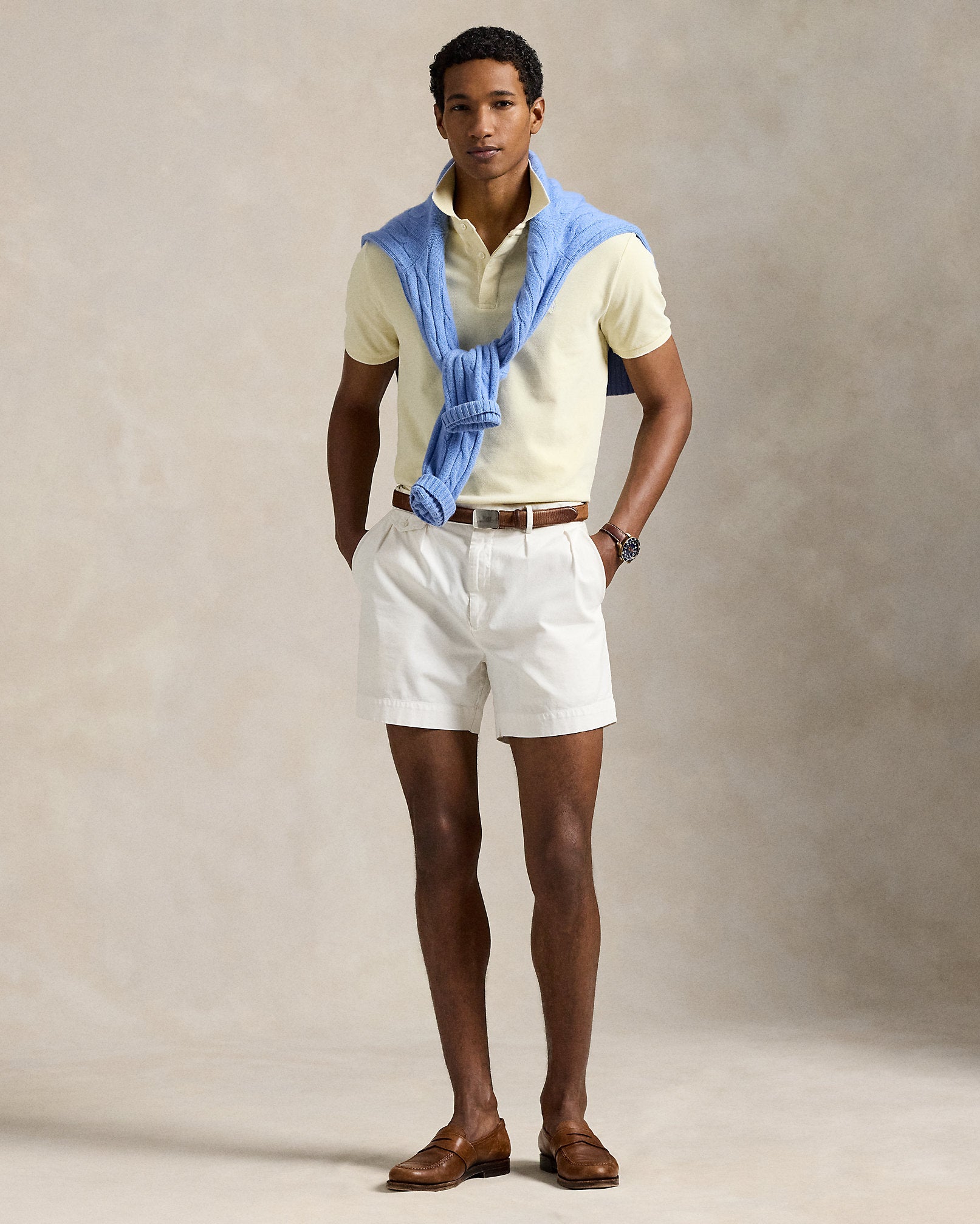 Ralph Lauren Custom Slim Fit Stretch Oxford Mesh Polo