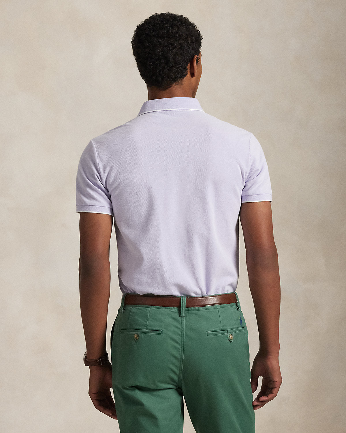 Ralph Lauren Custom Slim Fit Stretch Oxford Mesh Polo