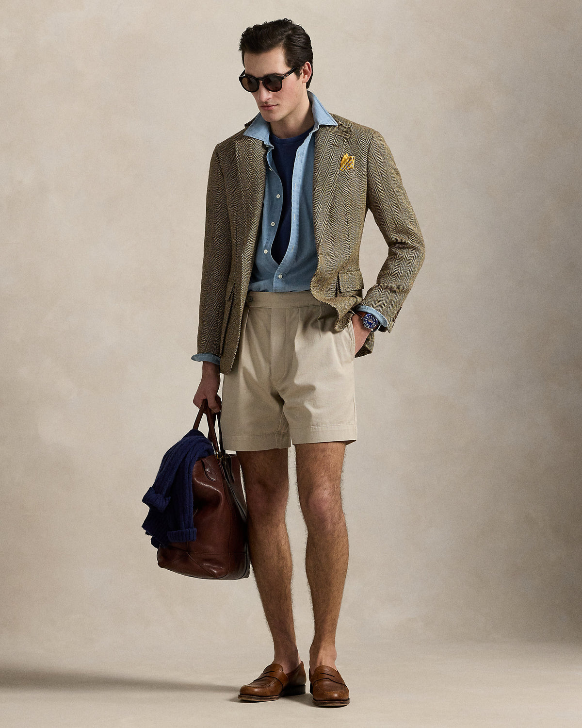 Ralph Lauren 7Inch Relaxed Fit Pleated Twill Short