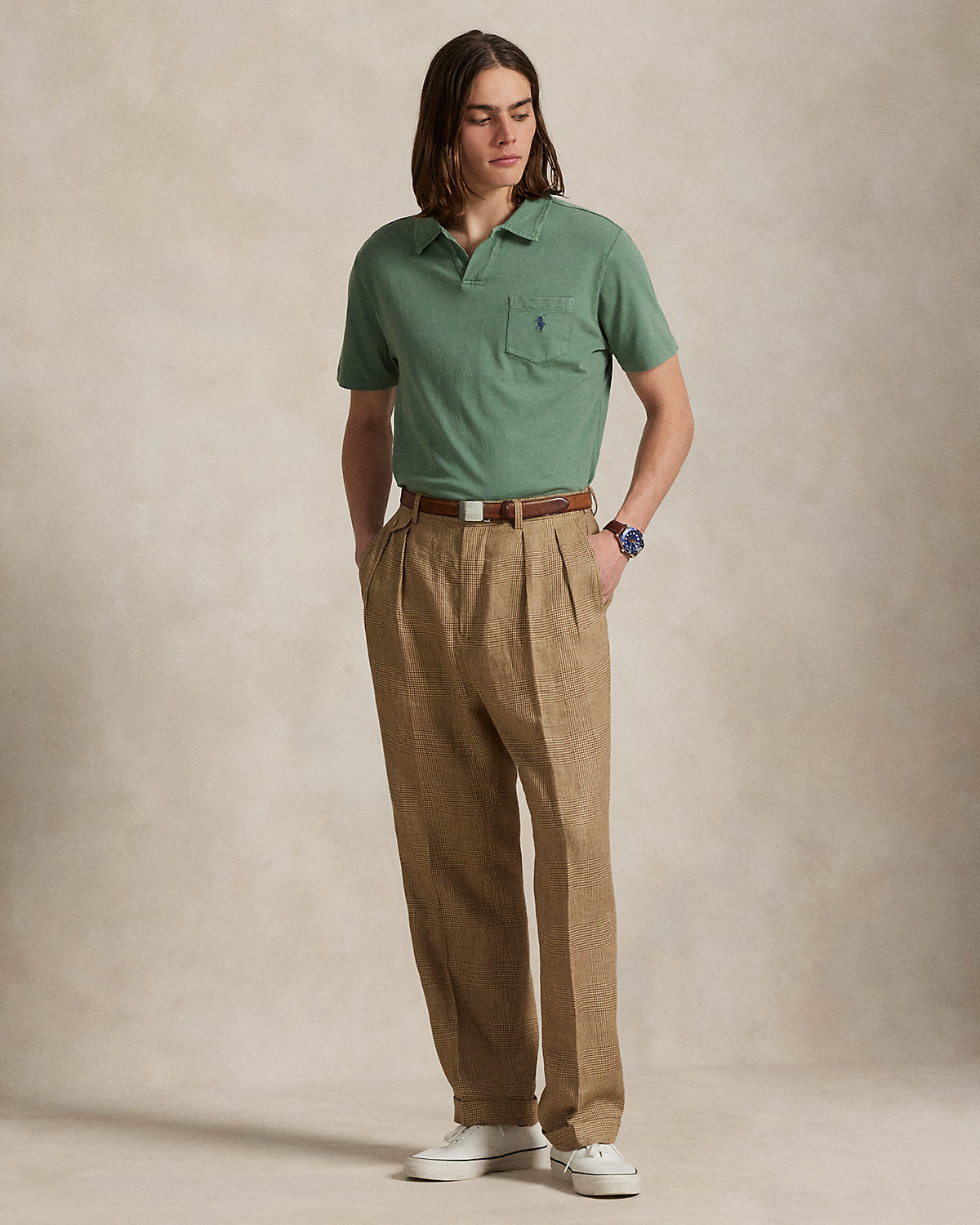 Ralph Lauren Standard Fit CottonLinen Polo Shirt