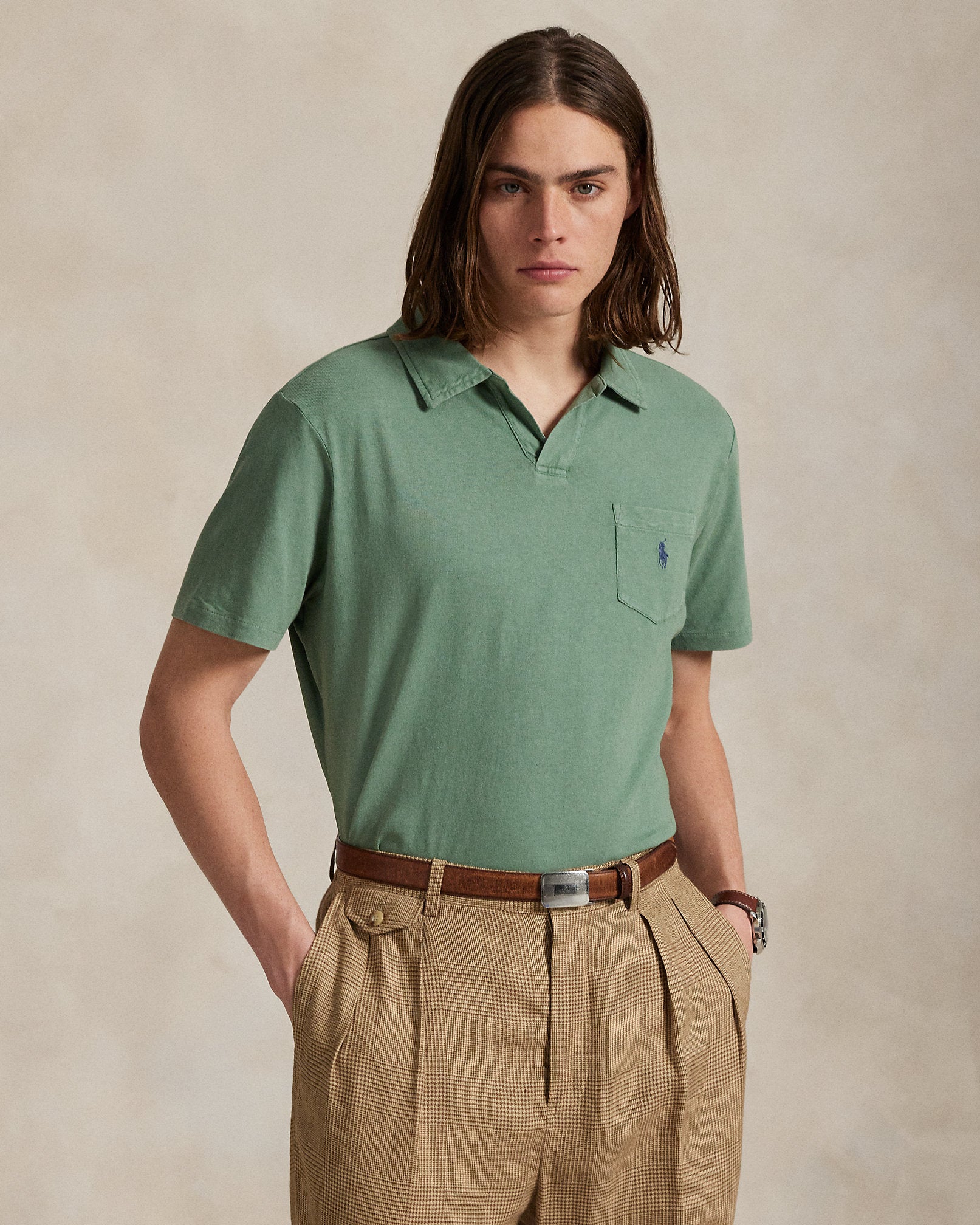 Ralph Lauren Standard Fit CottonLinen Polo Shirt