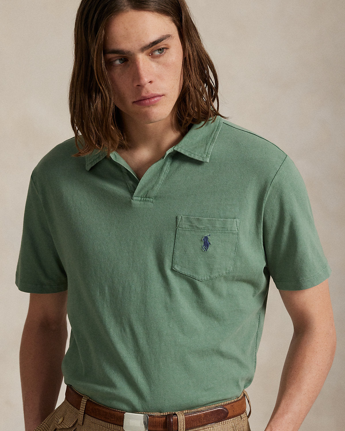 Ralph Lauren Standard Fit CottonLinen Polo Shirt