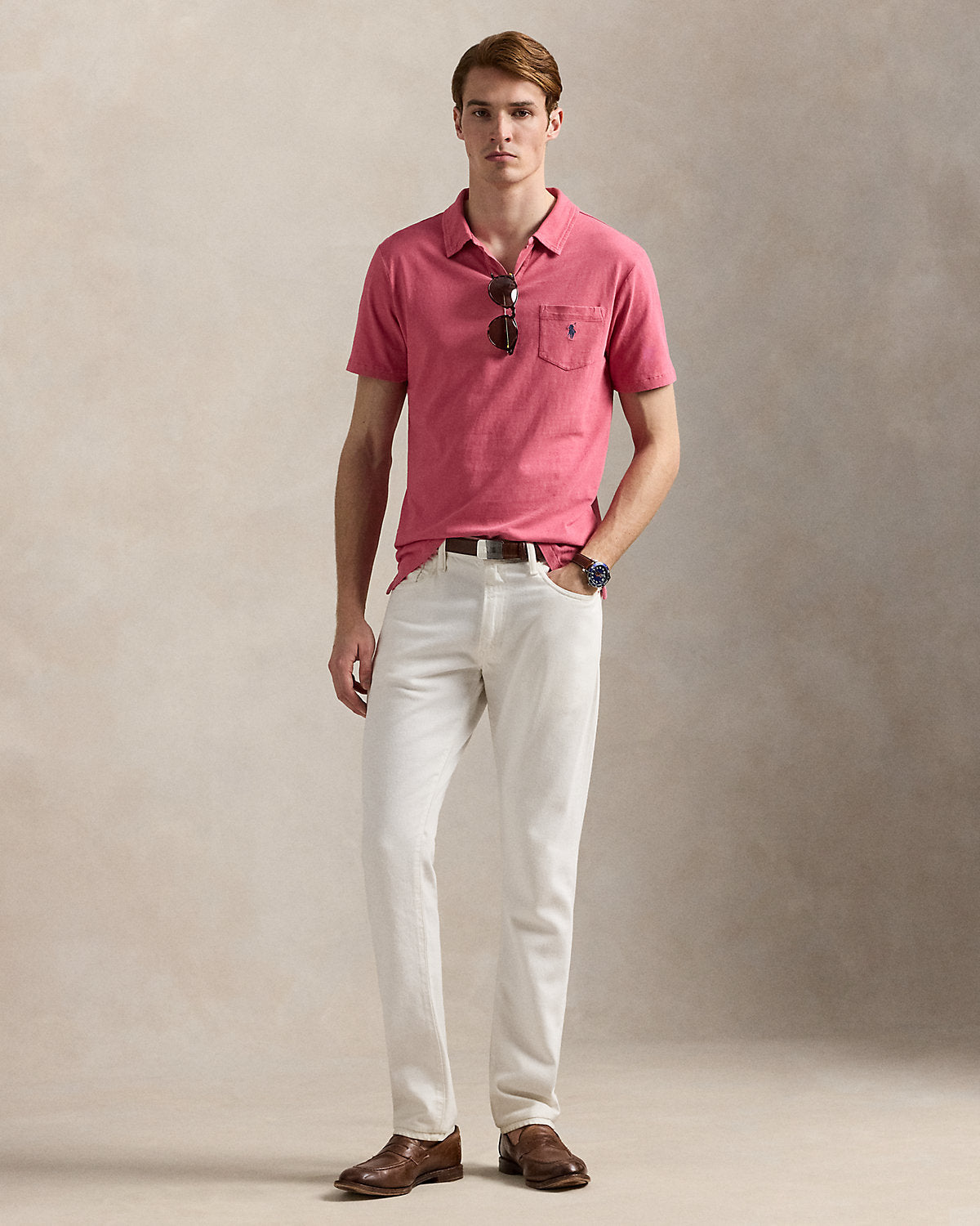 Ralph Lauren Standard Fit CottonLinen Polo Shirt