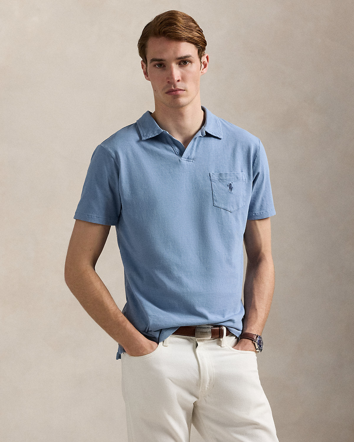 Ralph Lauren Standard Fit CottonLinen Polo Shirt