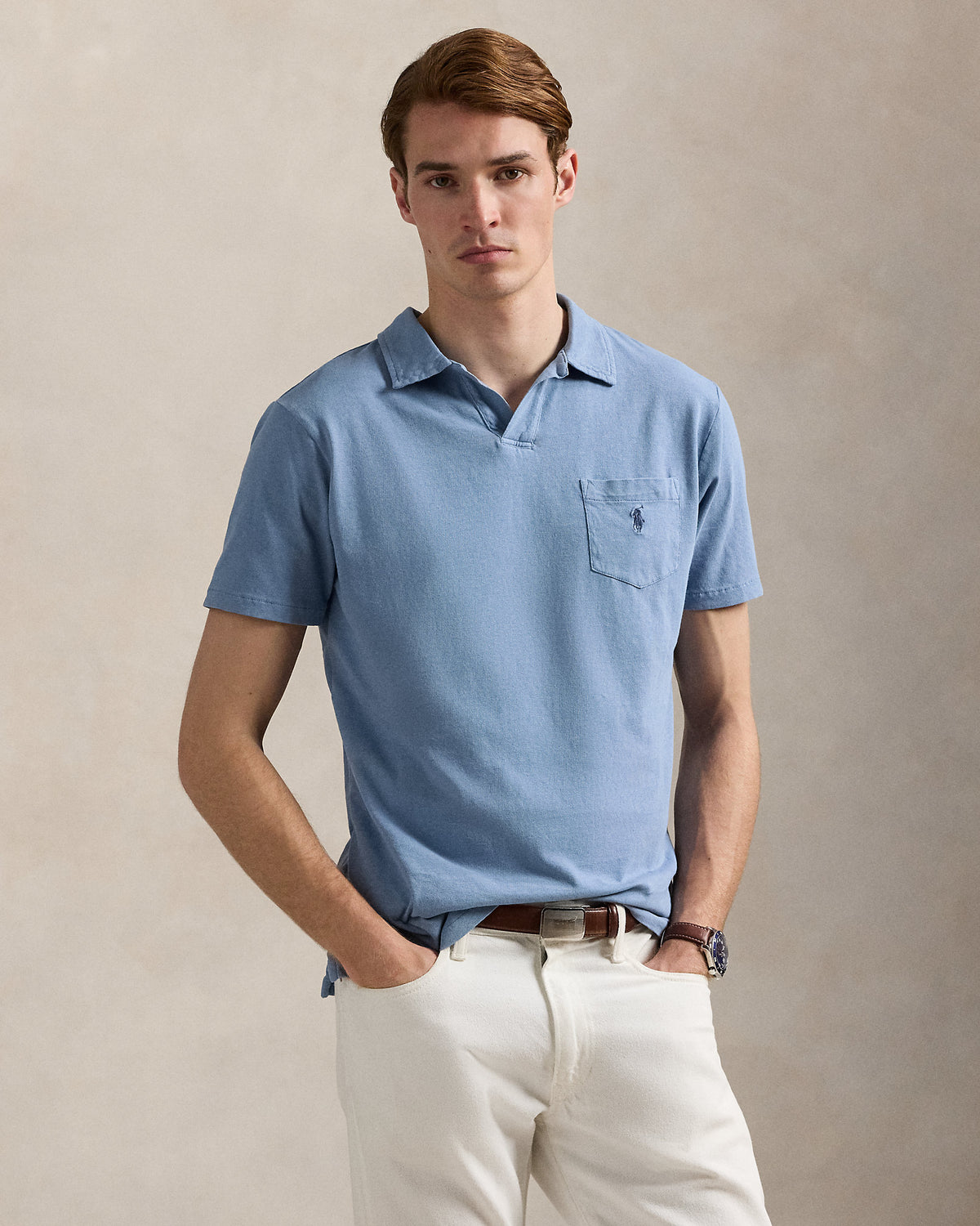 Ralph Lauren Standard Fit CottonLinen Polo Shirt