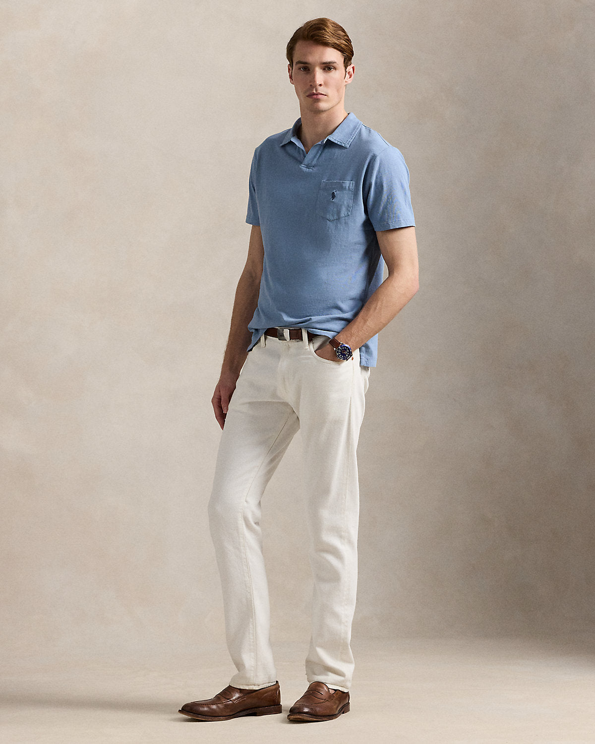 Ralph Lauren Standard Fit CottonLinen Polo Shirt