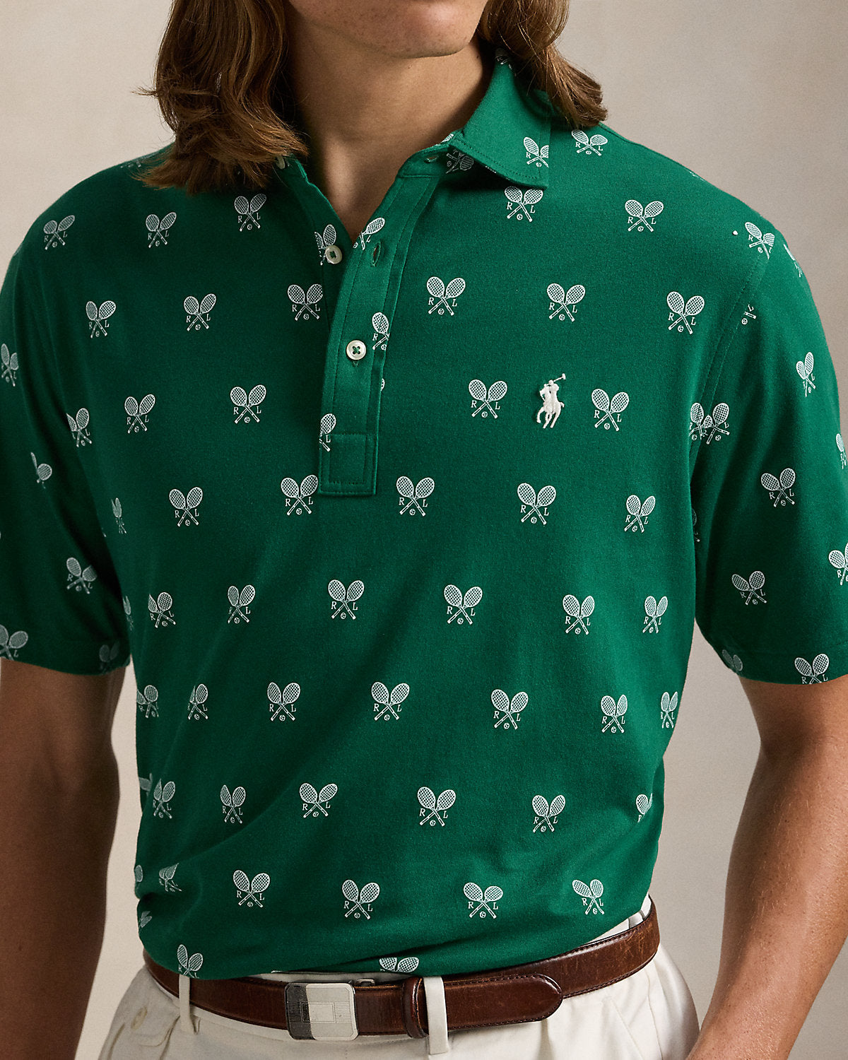 Ralph Lauren Classic Fit RacquetPrint Polo Shirt