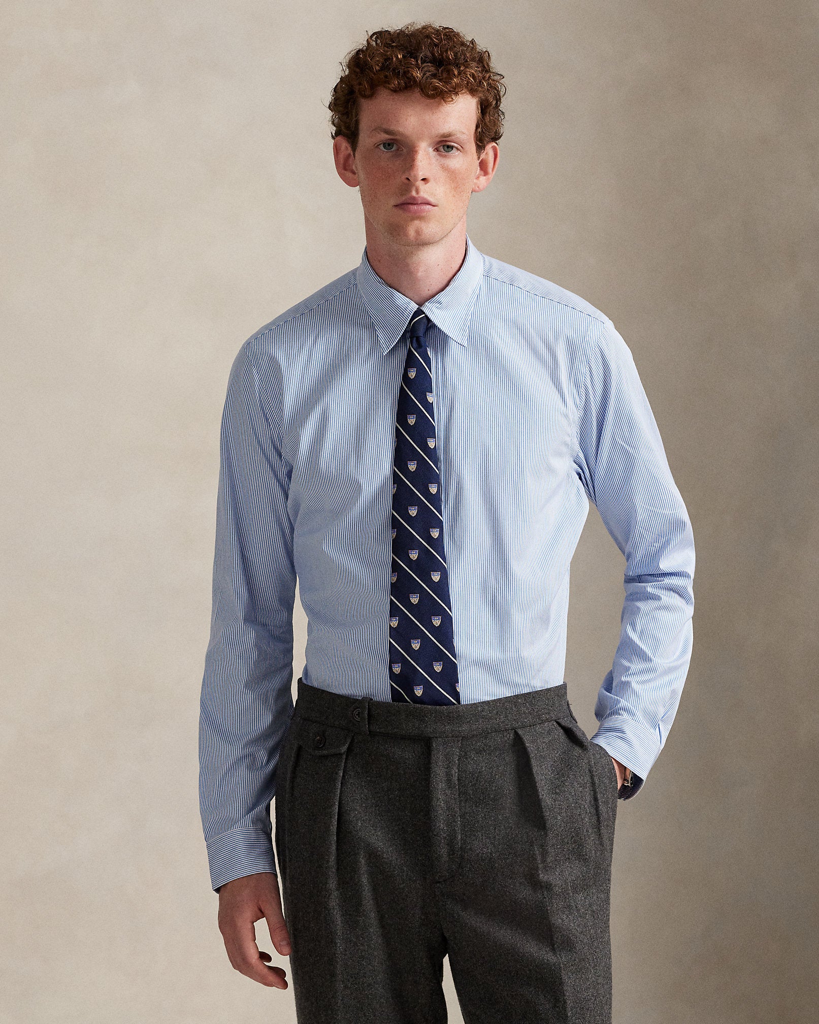 Ralph Lauren Classic Fit Striped Poplin Shirt