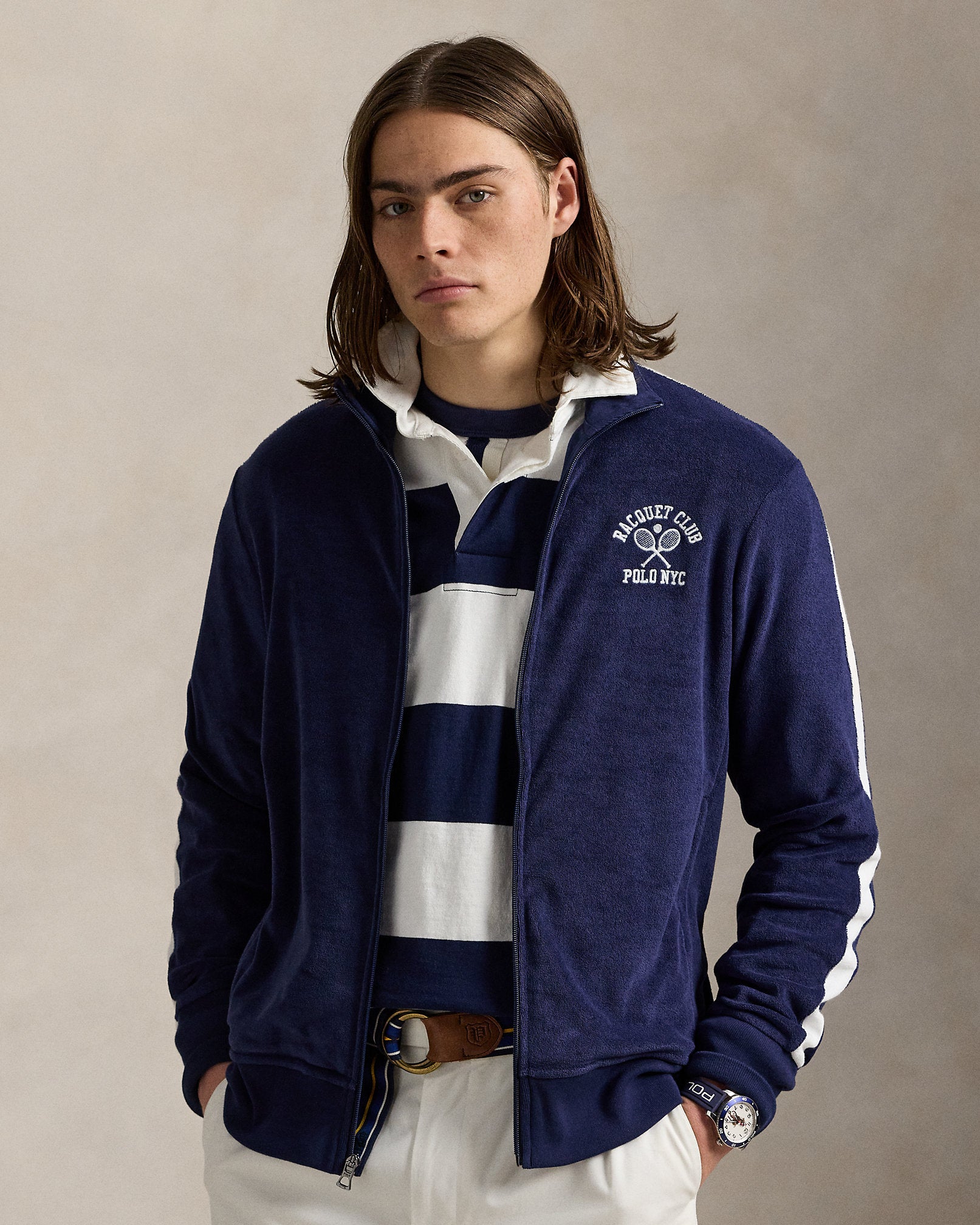 Ralph Lauren Embroidered Terry Track Jacket