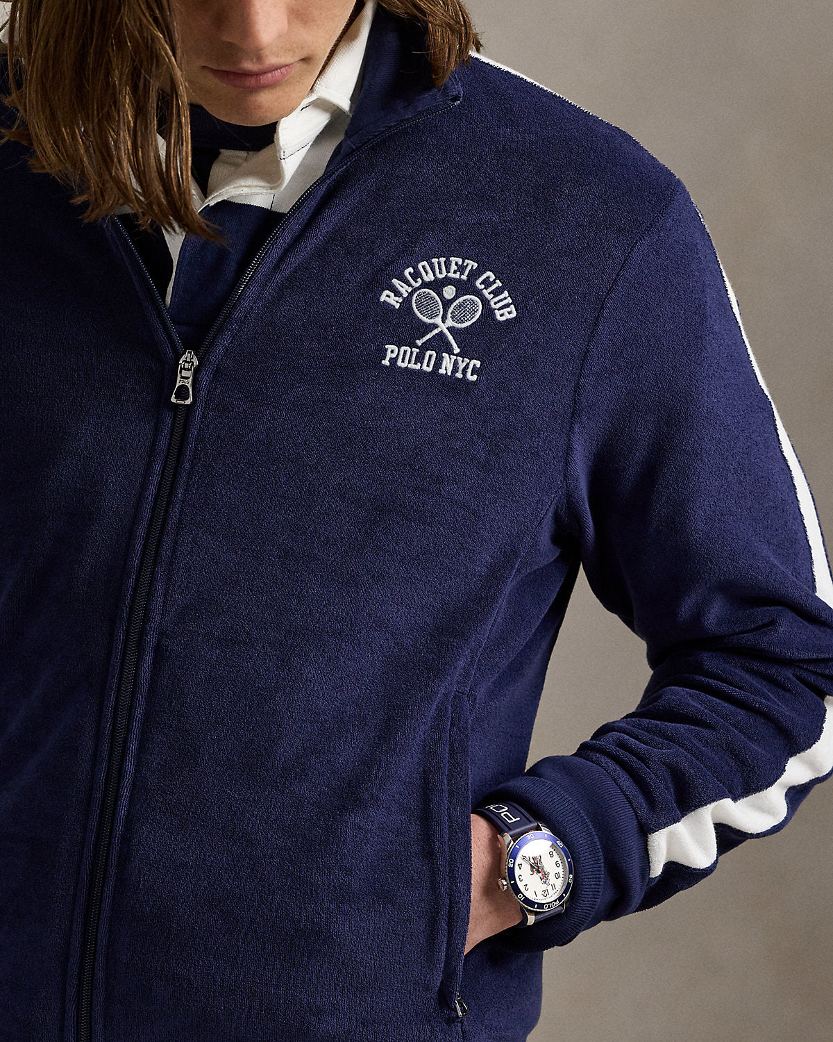 Ralph Lauren Embroidered Terry Track Jacket