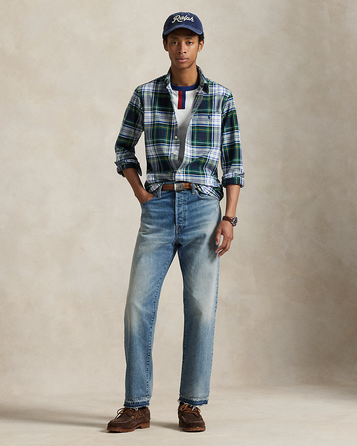 Ralph Lauren Classic Fit Plaid Oxford Shirt
