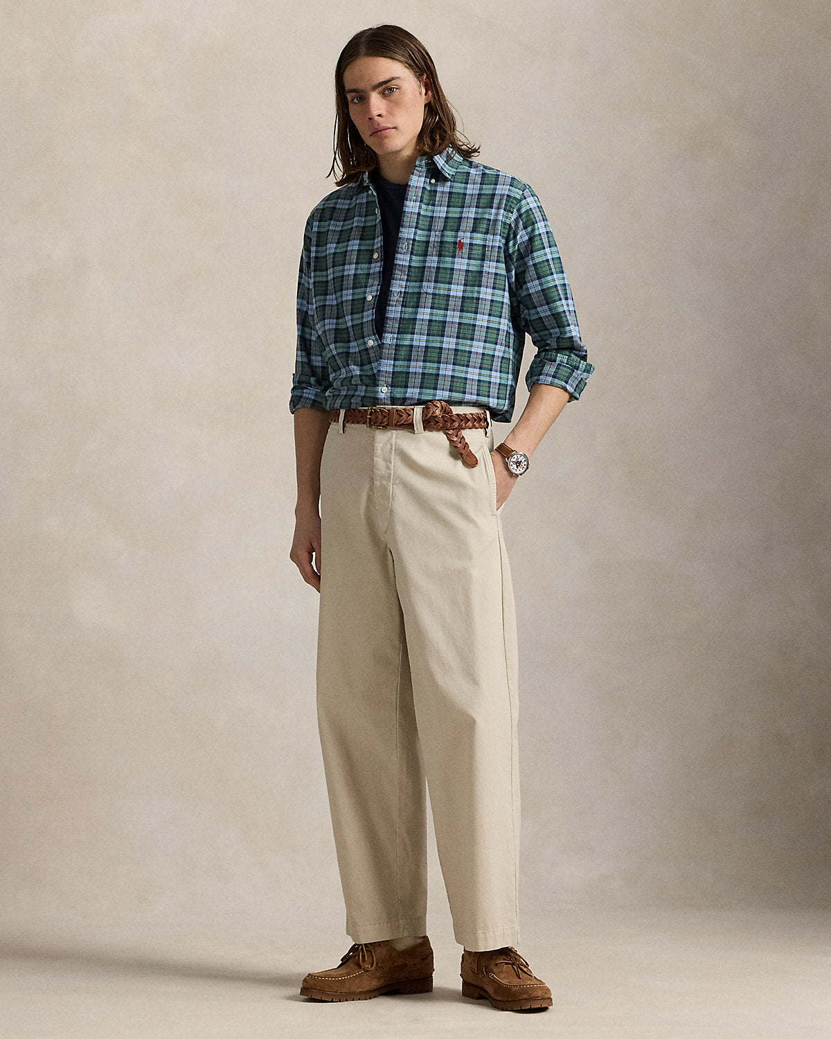 Ralph Lauren Classic Fit Plaid Oxford Shirt