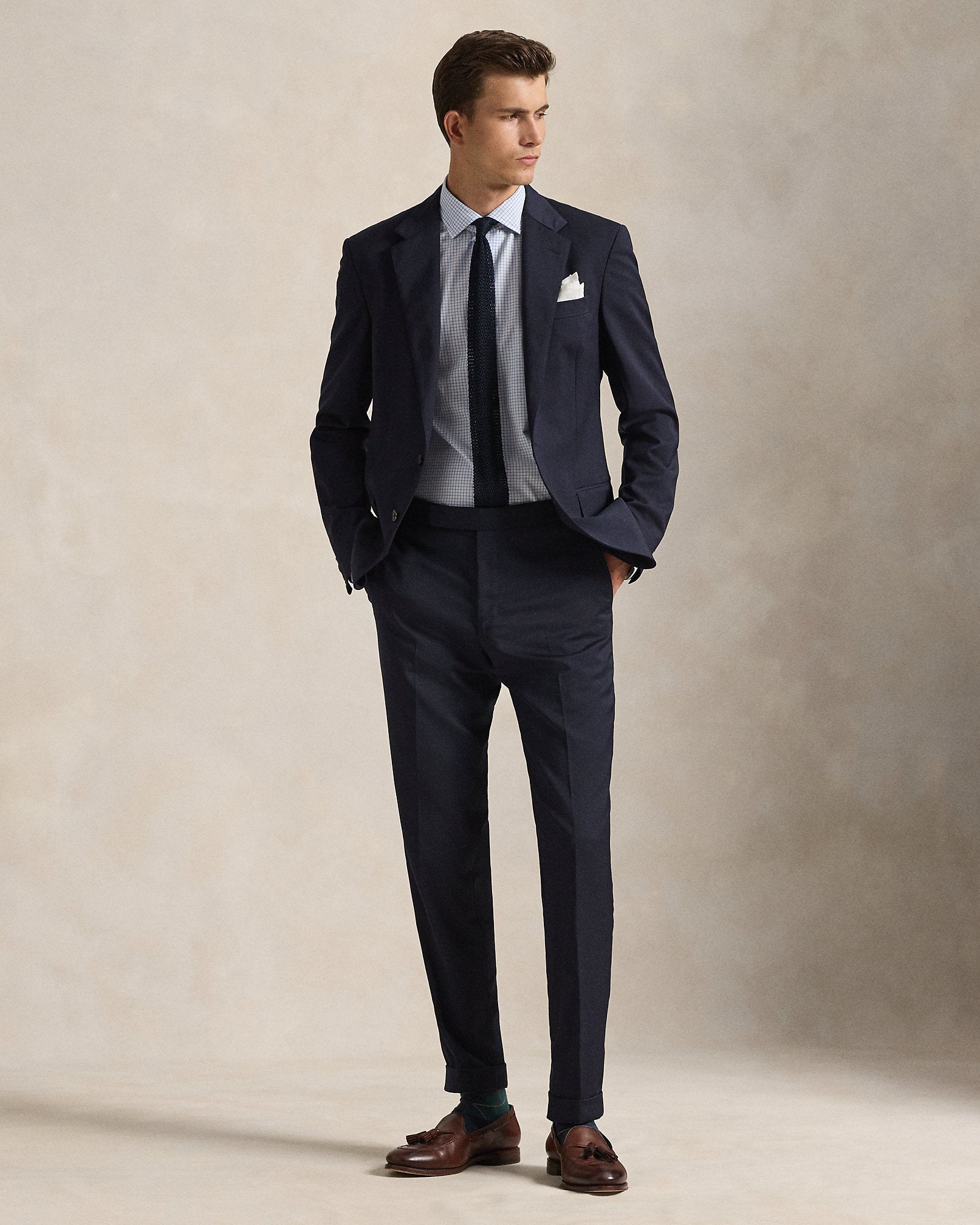 Ralph Lauren Classic Fit Plaid Stretch Poplin Shirt