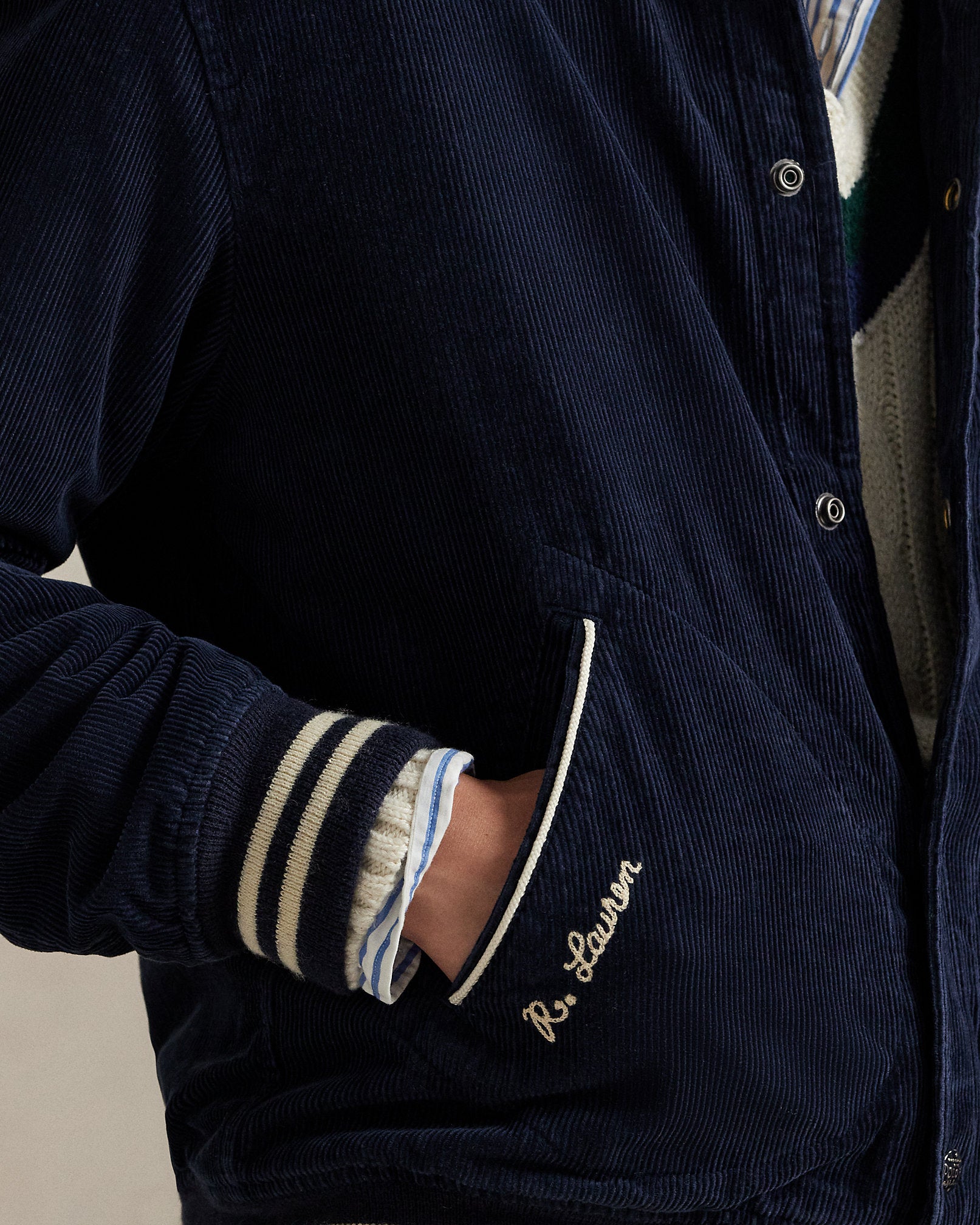 Ralph Lauren Corduroy Letter Jacket