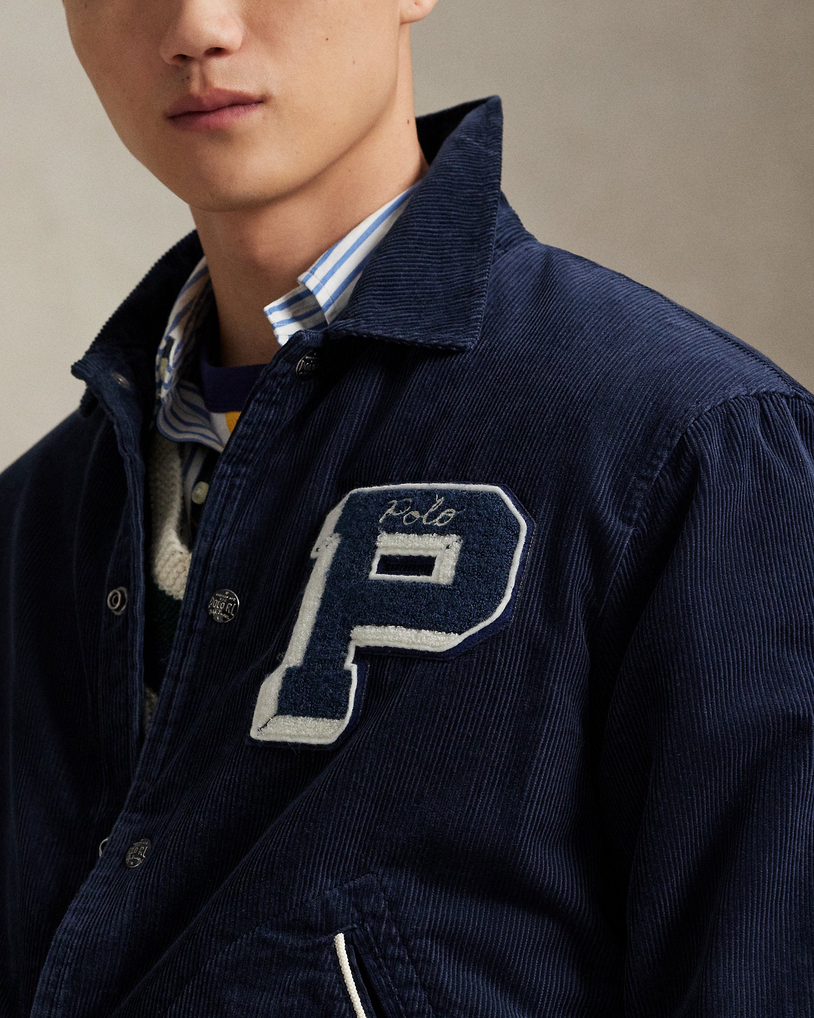 Ralph Lauren Corduroy Letter Jacket